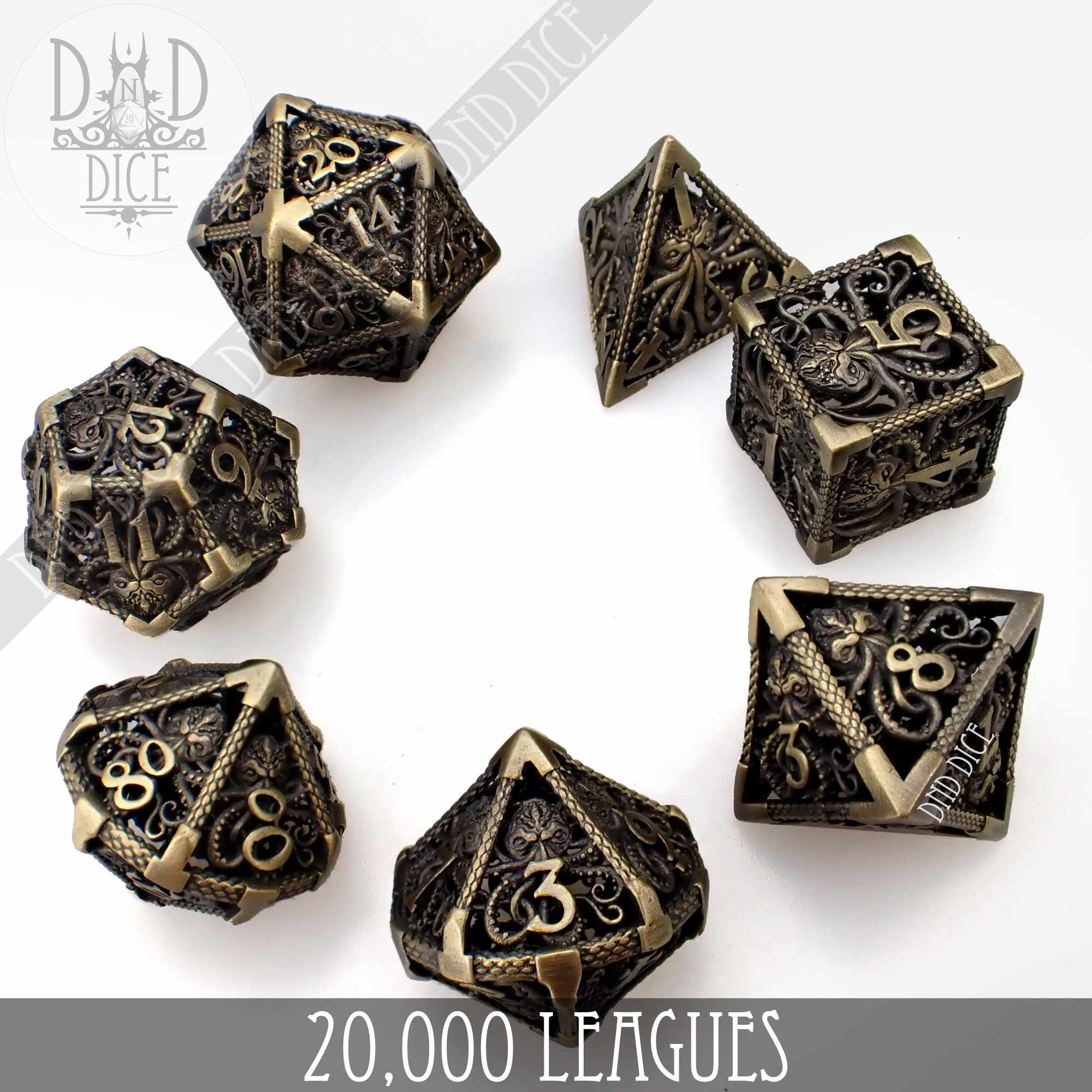 20,000 Leagues Metal Dice Set (Gift Box) - Image 3