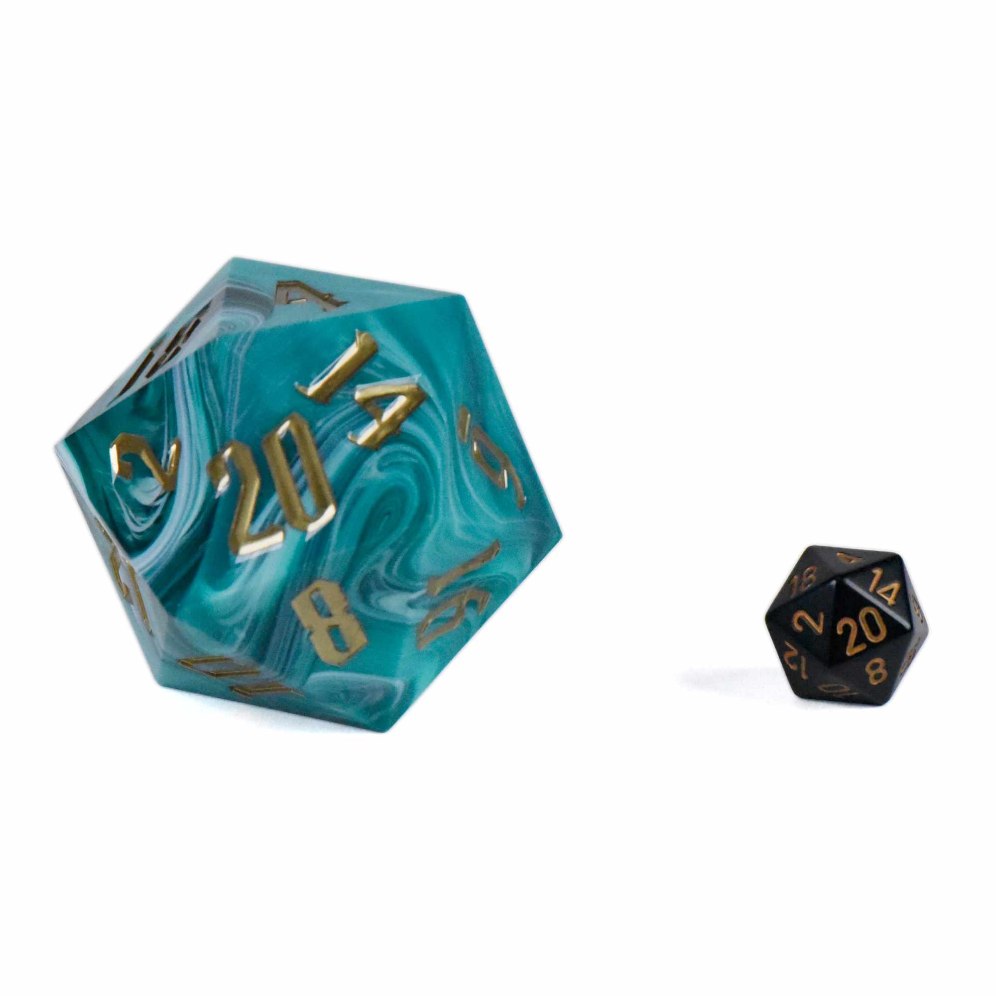 55mm D20 - Marbled Aqua - Image 2