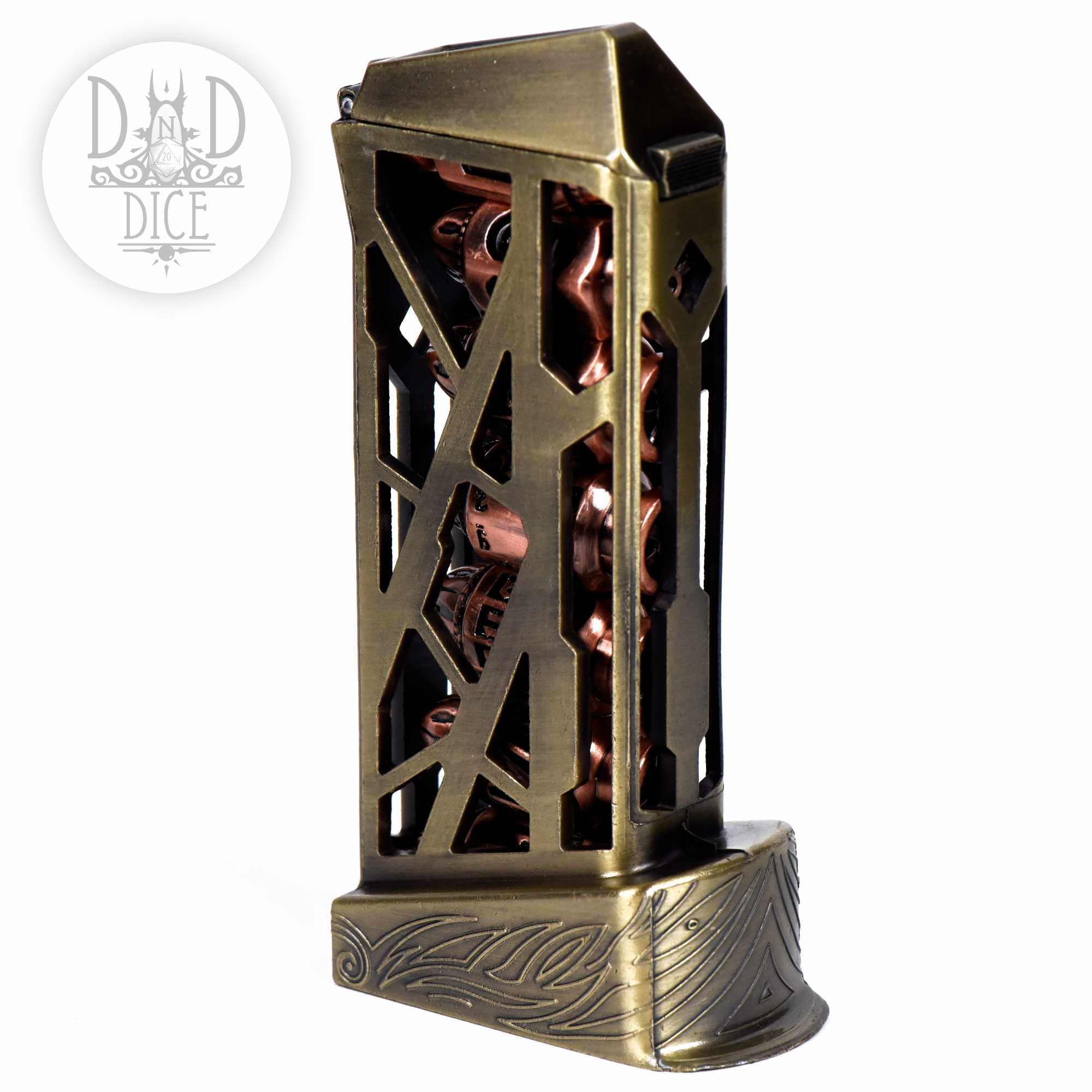 7 Shooter Copper Metal Dice Set - Image 4