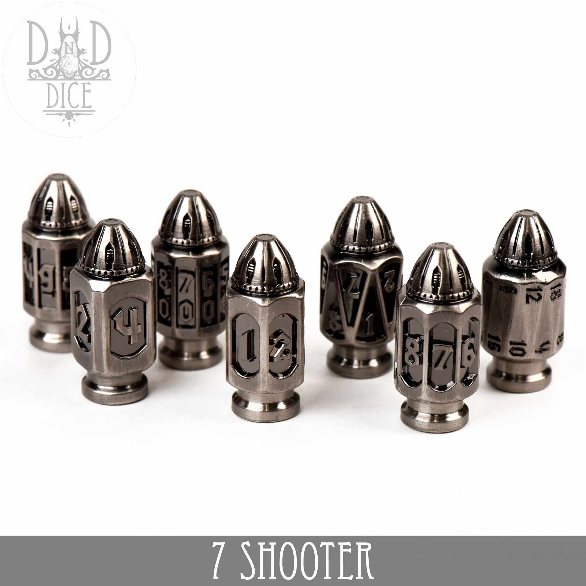 7 Shooter Iron Metal Dice Set - Image 2