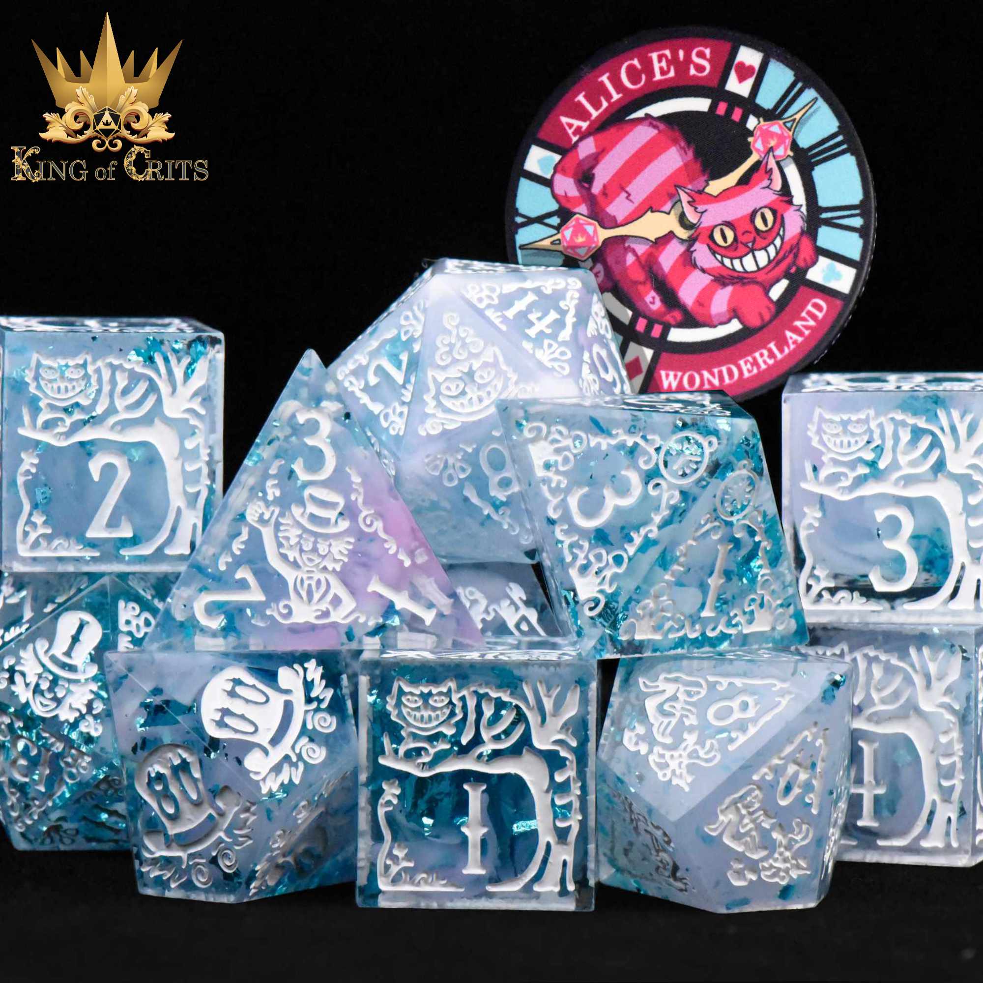 Alice's Wonderland 11 Dice Set with Gift Box (Sharp Edge) - Image 2
