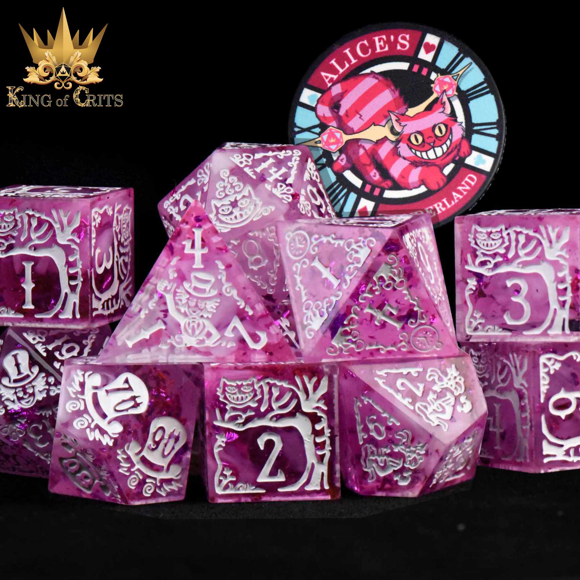 Alice's Wonderland 11 Dice Set with Gift Box (Sharp Edge) - Image 3