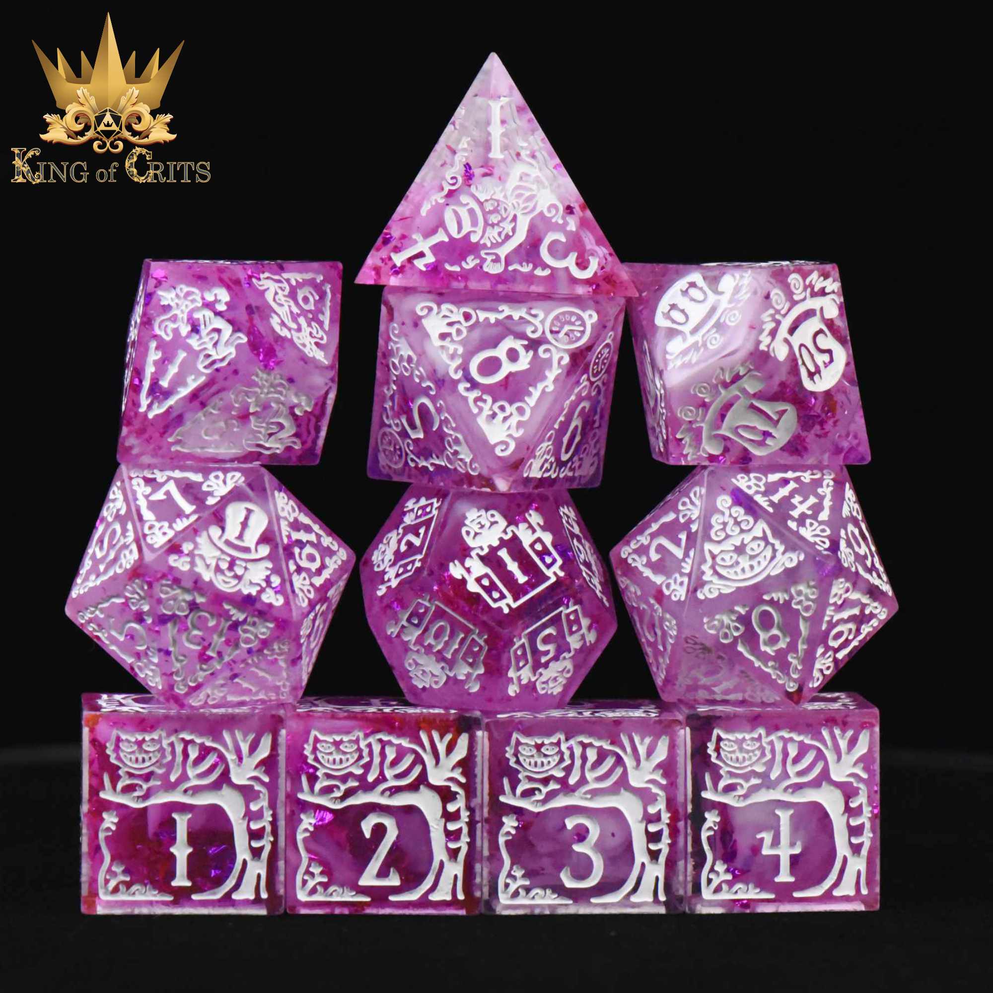 Alice's Wonderland 11 Dice Set with Gift Box (Sharp Edge) - Image 5