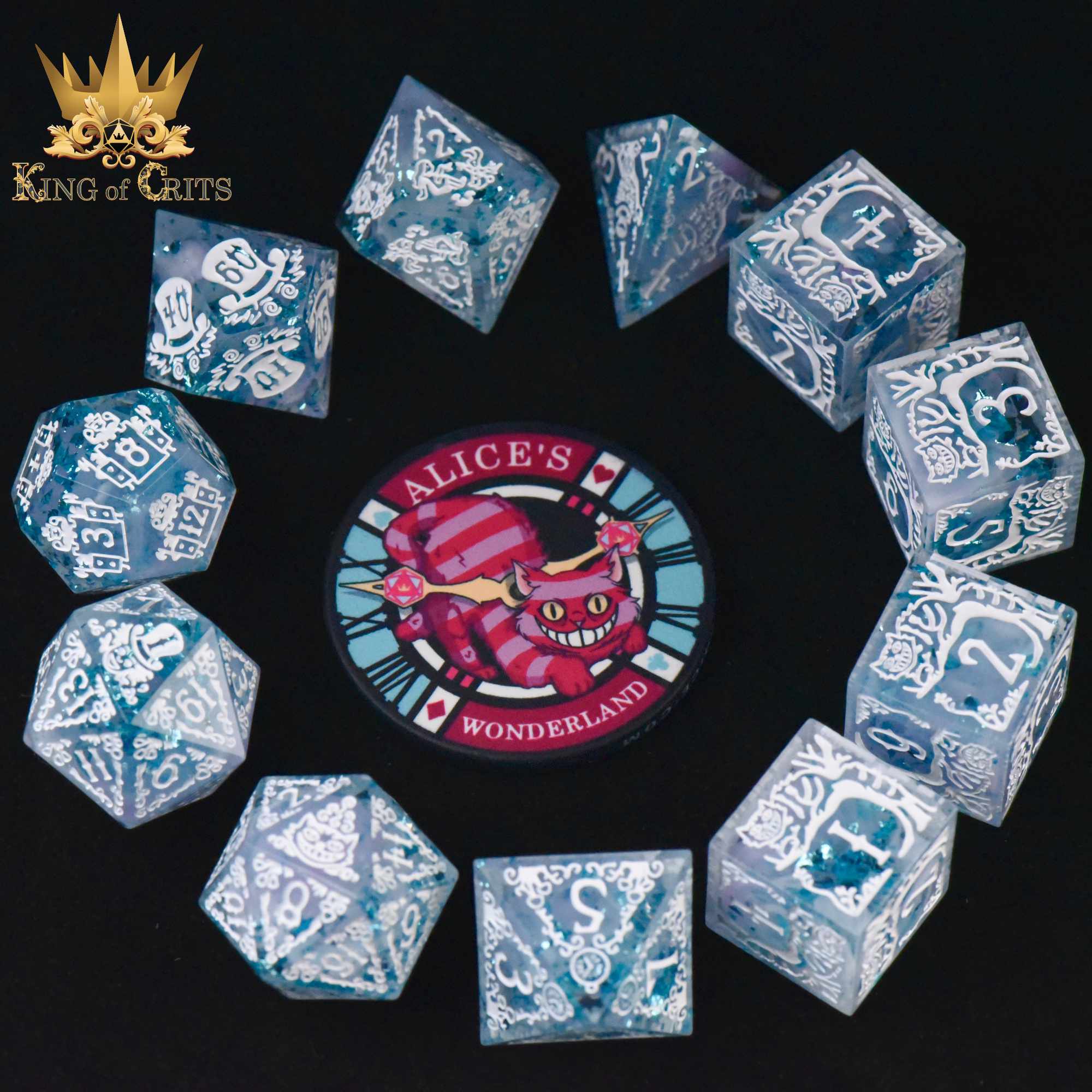 Alice's Wonderland 11 Dice Set with Gift Box (Sharp Edge) - Image 6