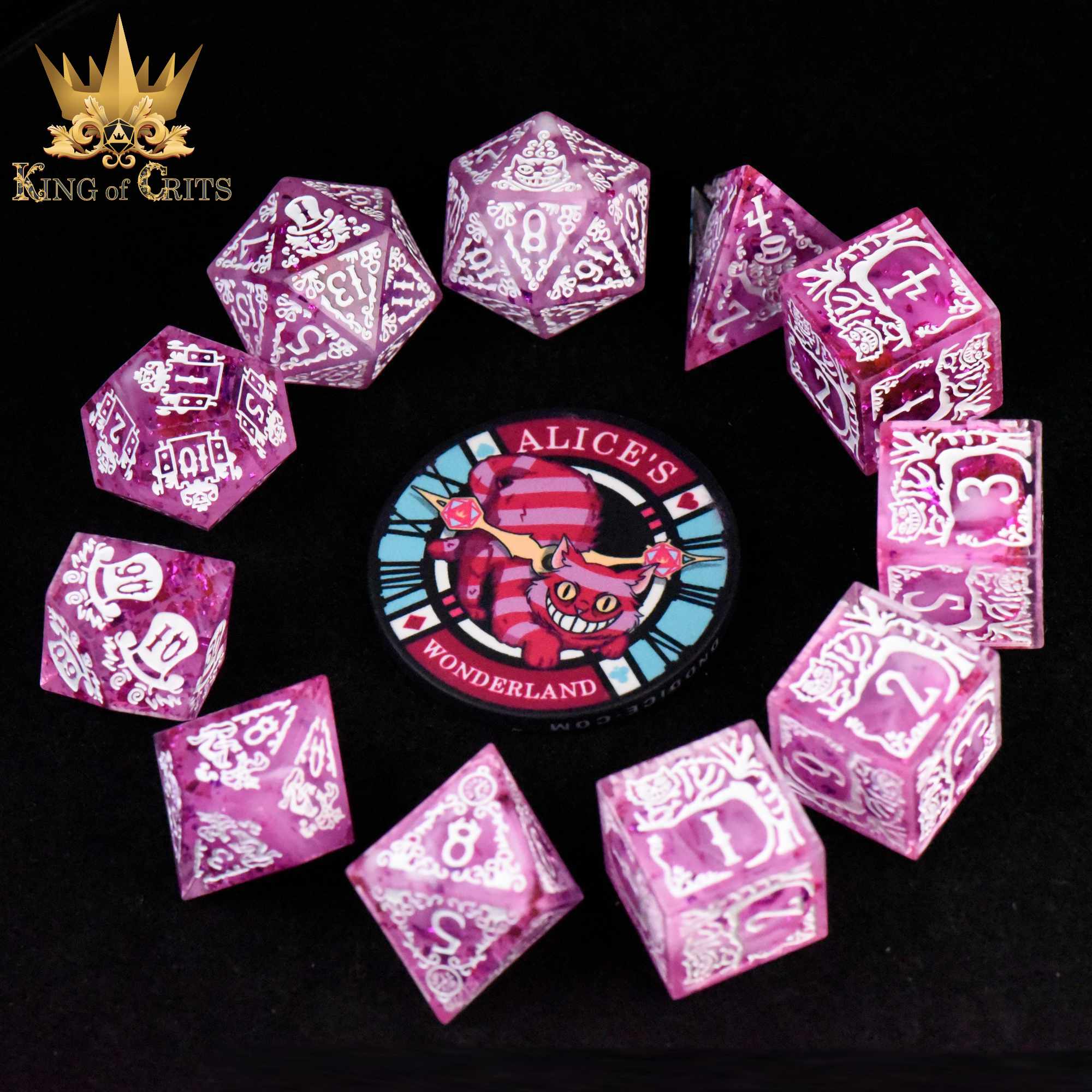 Alice's Wonderland 11 Dice Set with Gift Box (Sharp Edge) - Image 7