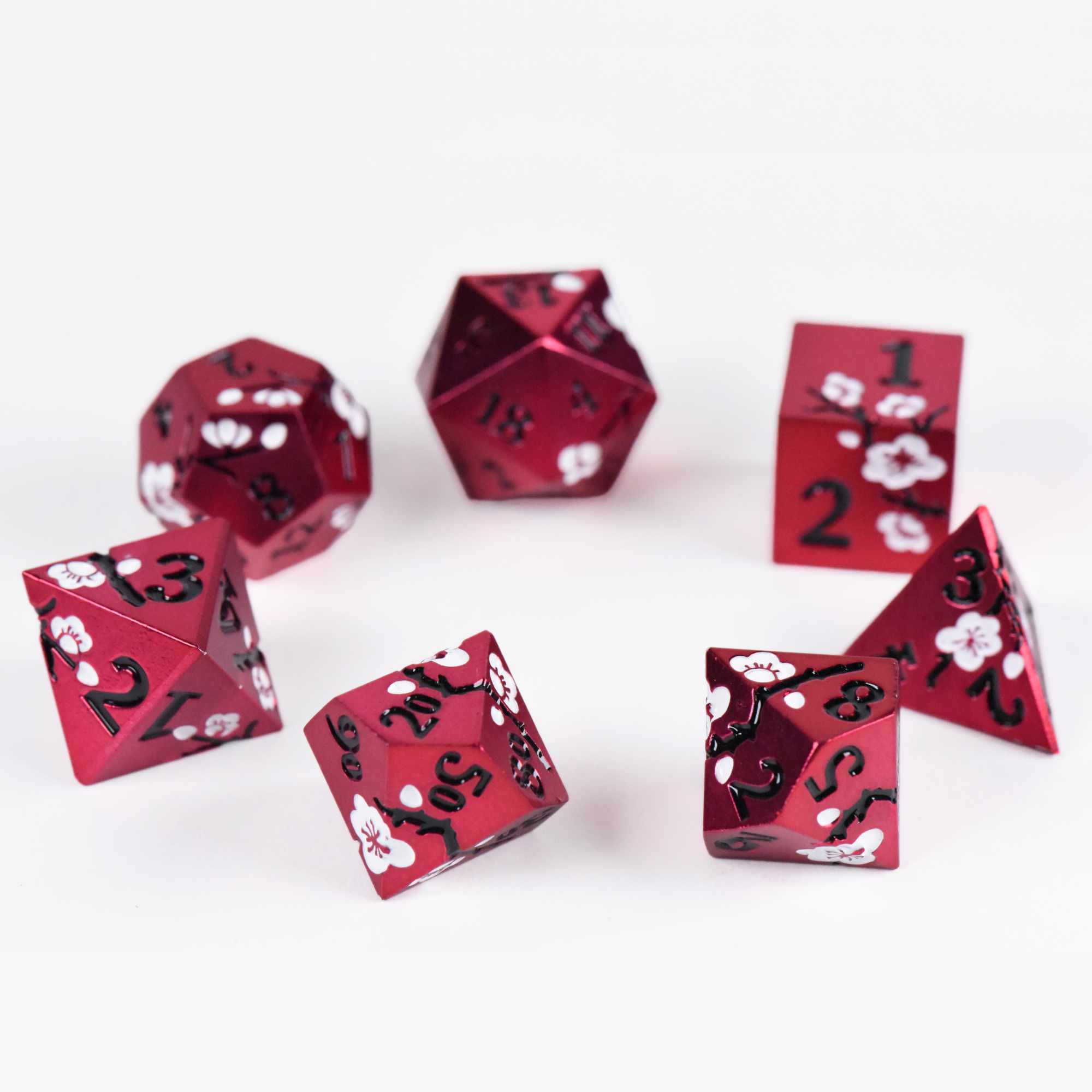 Apple Blossom Metal Dice Set - Image 3