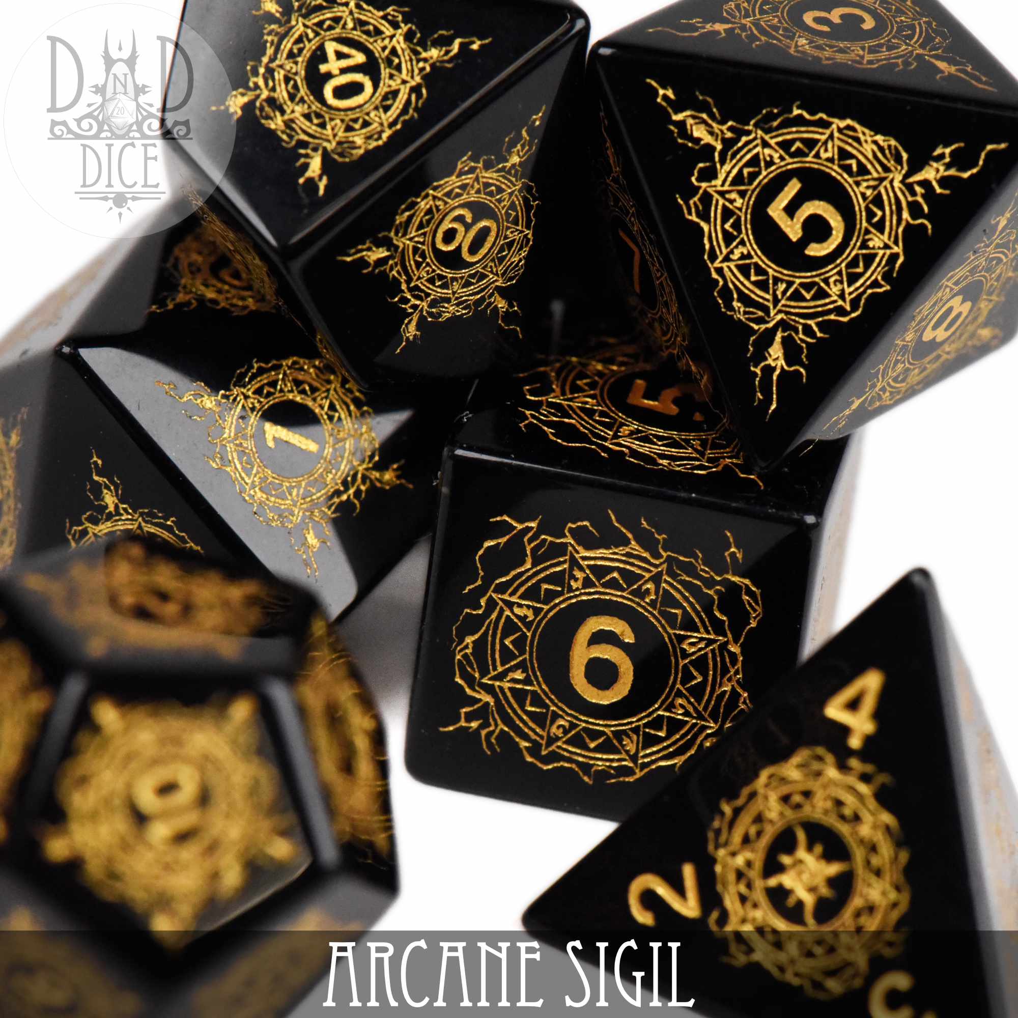 Arcane Sigil Gemstone Dice Set (Gift Box) - Image 2
