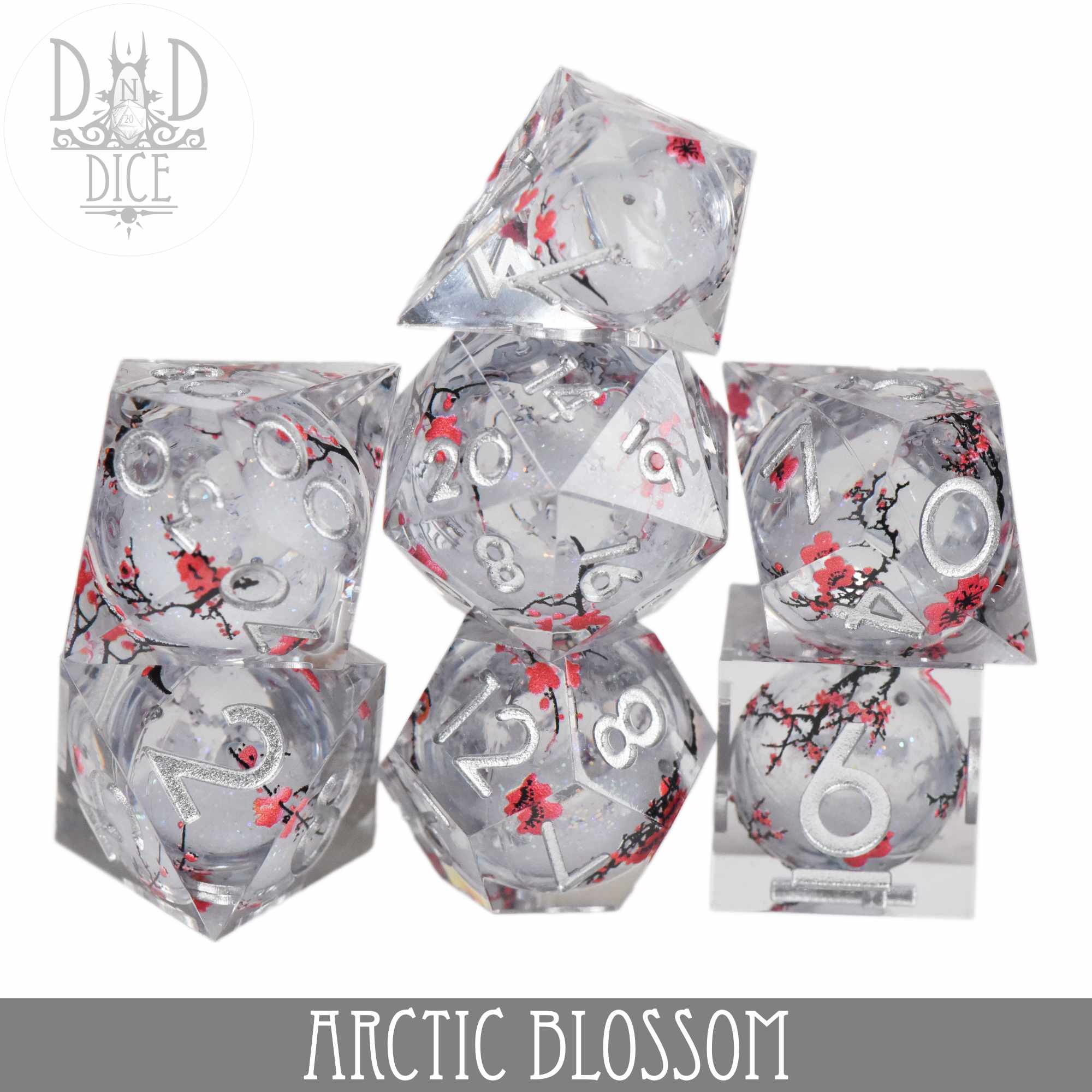 Arctic Blossom Liquid Core Dice Set - Image 2