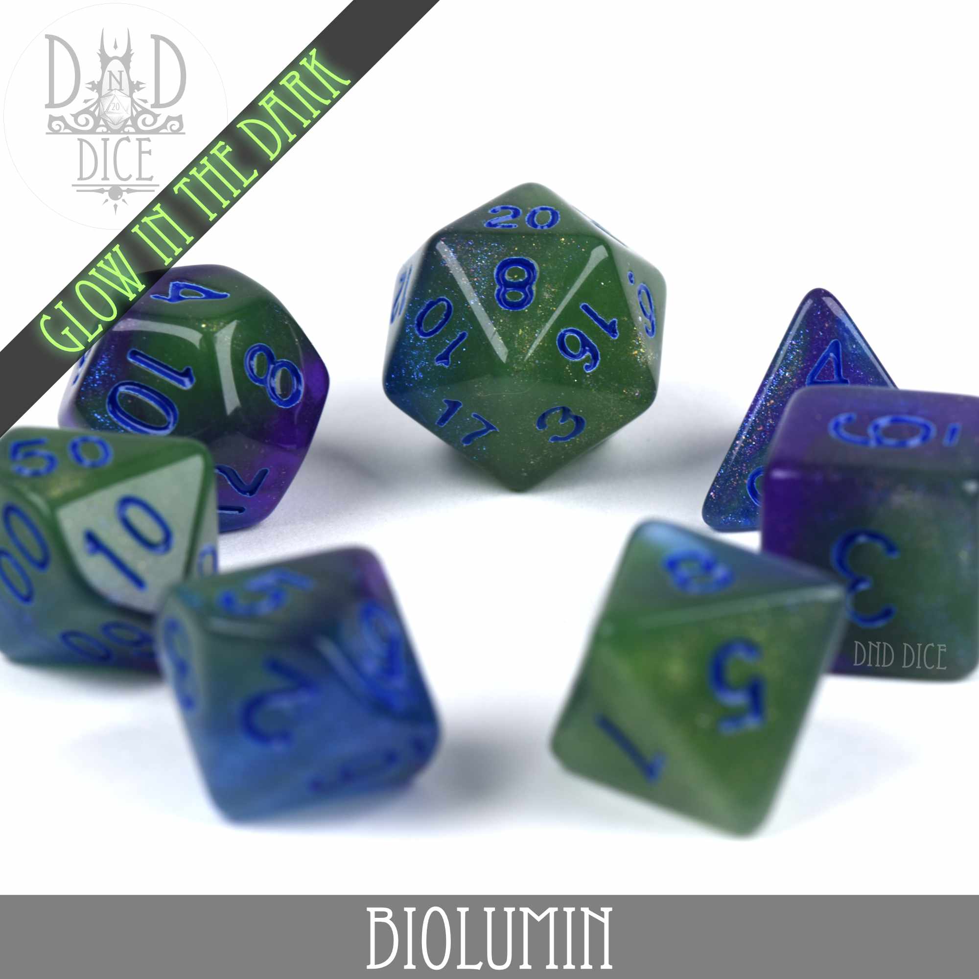 Biolumin Glow in the Dark Dice Set - Image 3