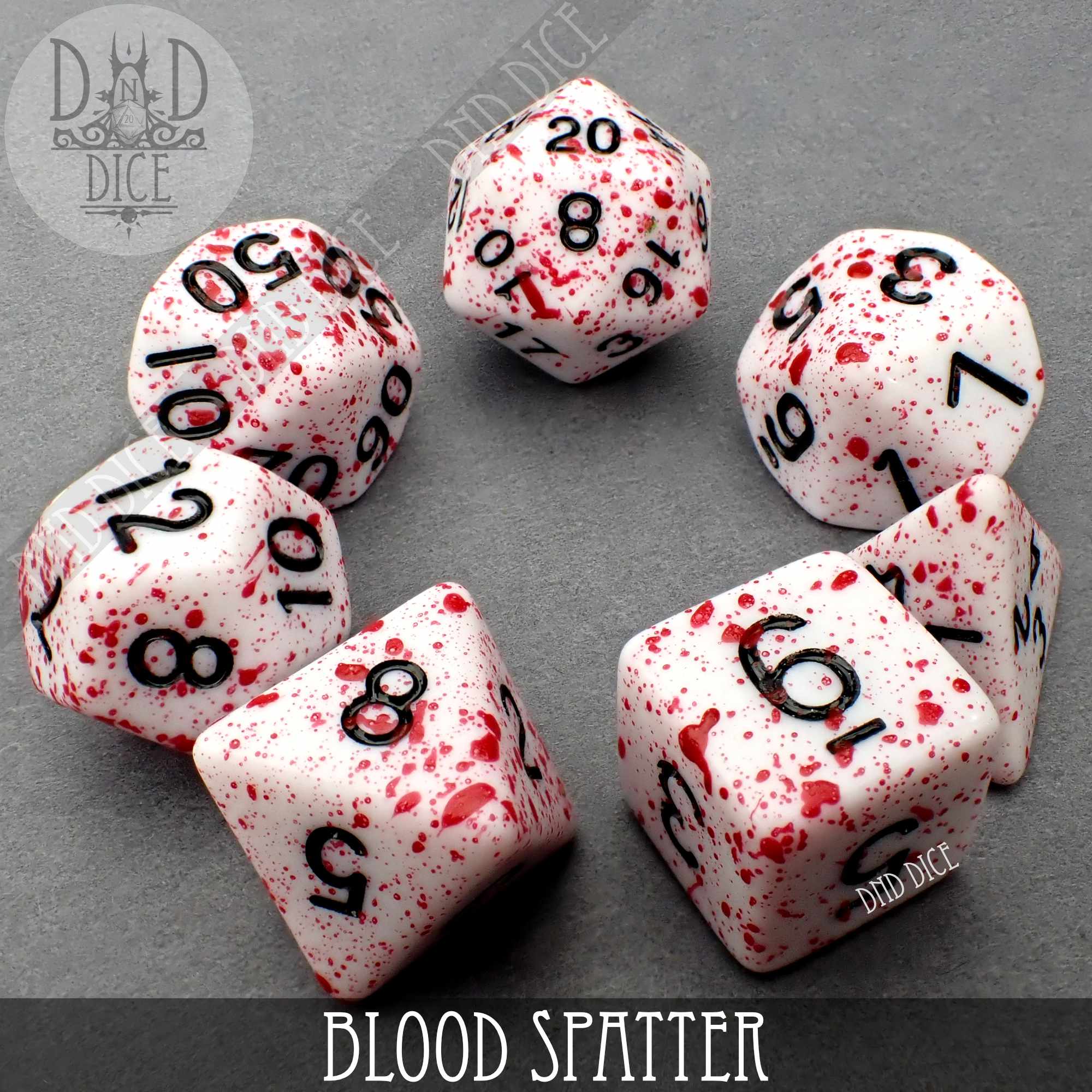 Blood Spatter Dice Set (Hand Painted) - Image 3