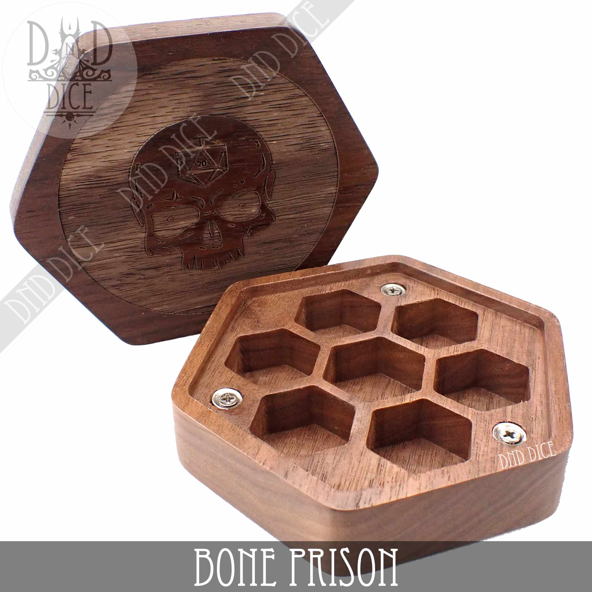 Bone Prison Wood Dice Box - Image 3