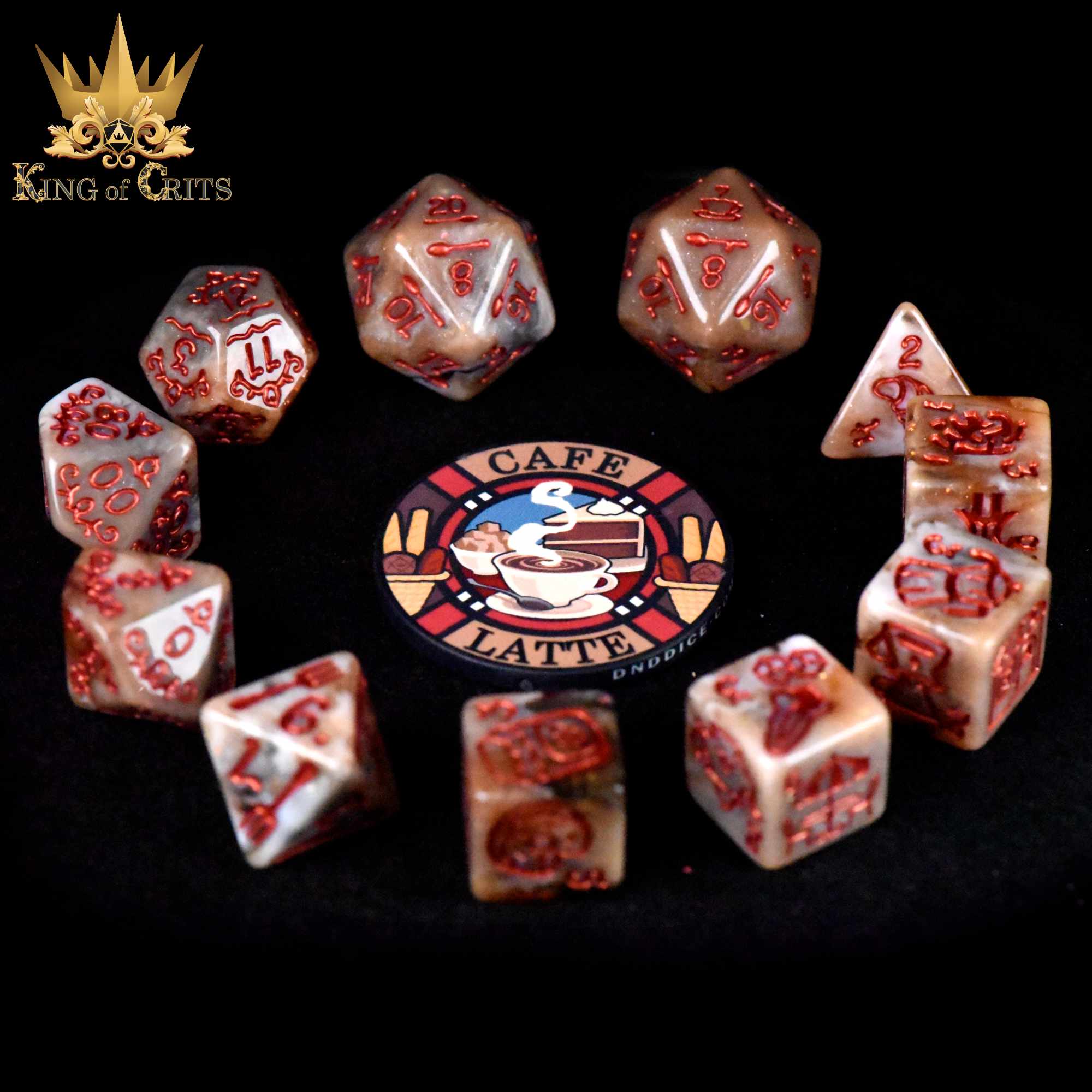 Cafe Latte 11 Dice Set - Image 3