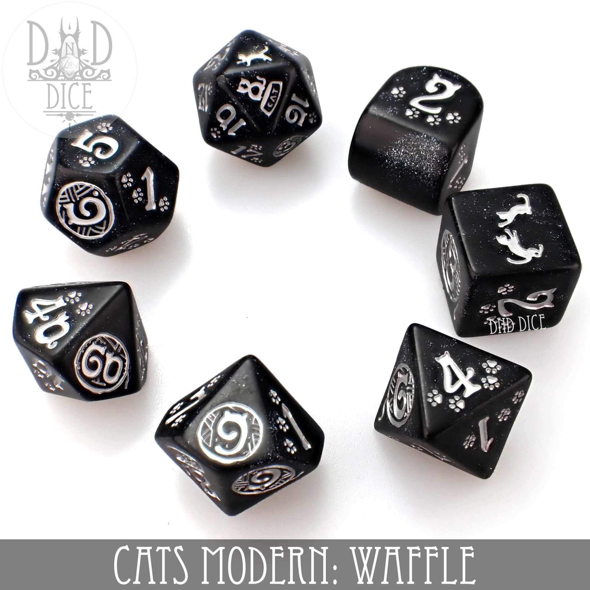 Cats Modern: Waffle Dice Set - Image 3