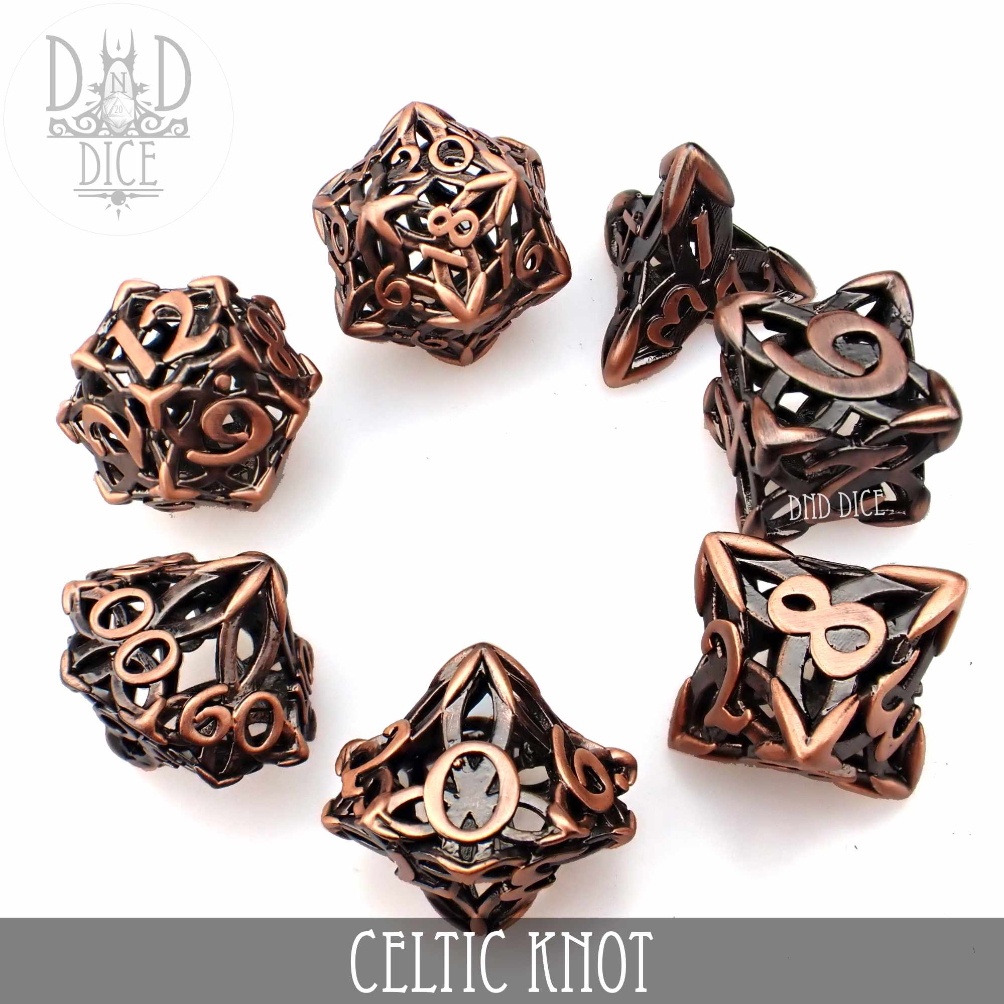 Celtic Knot Metal Dice Set (Gift Box) - Image 3