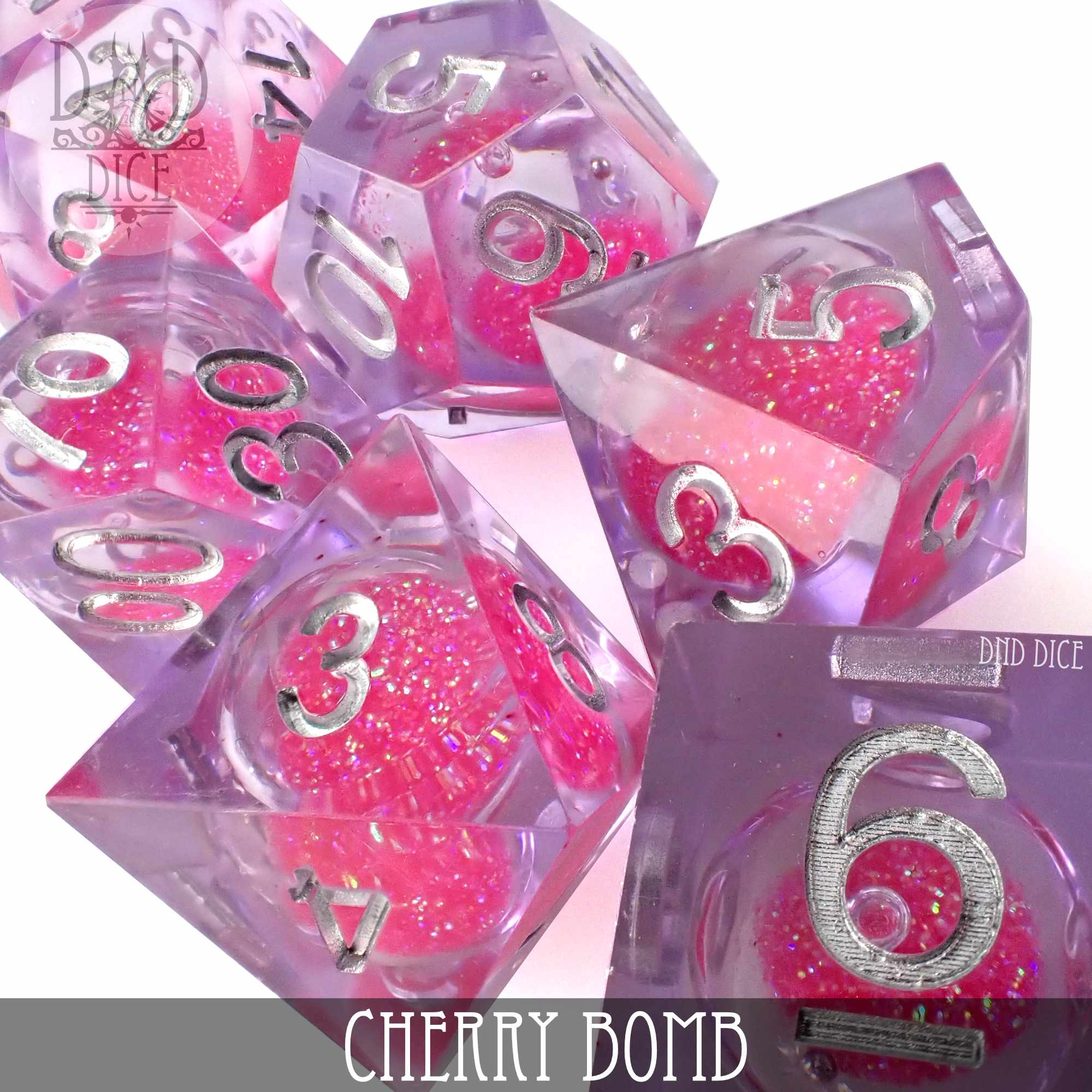 Cherry Bomb Liquid Core Dice Set - Image 2