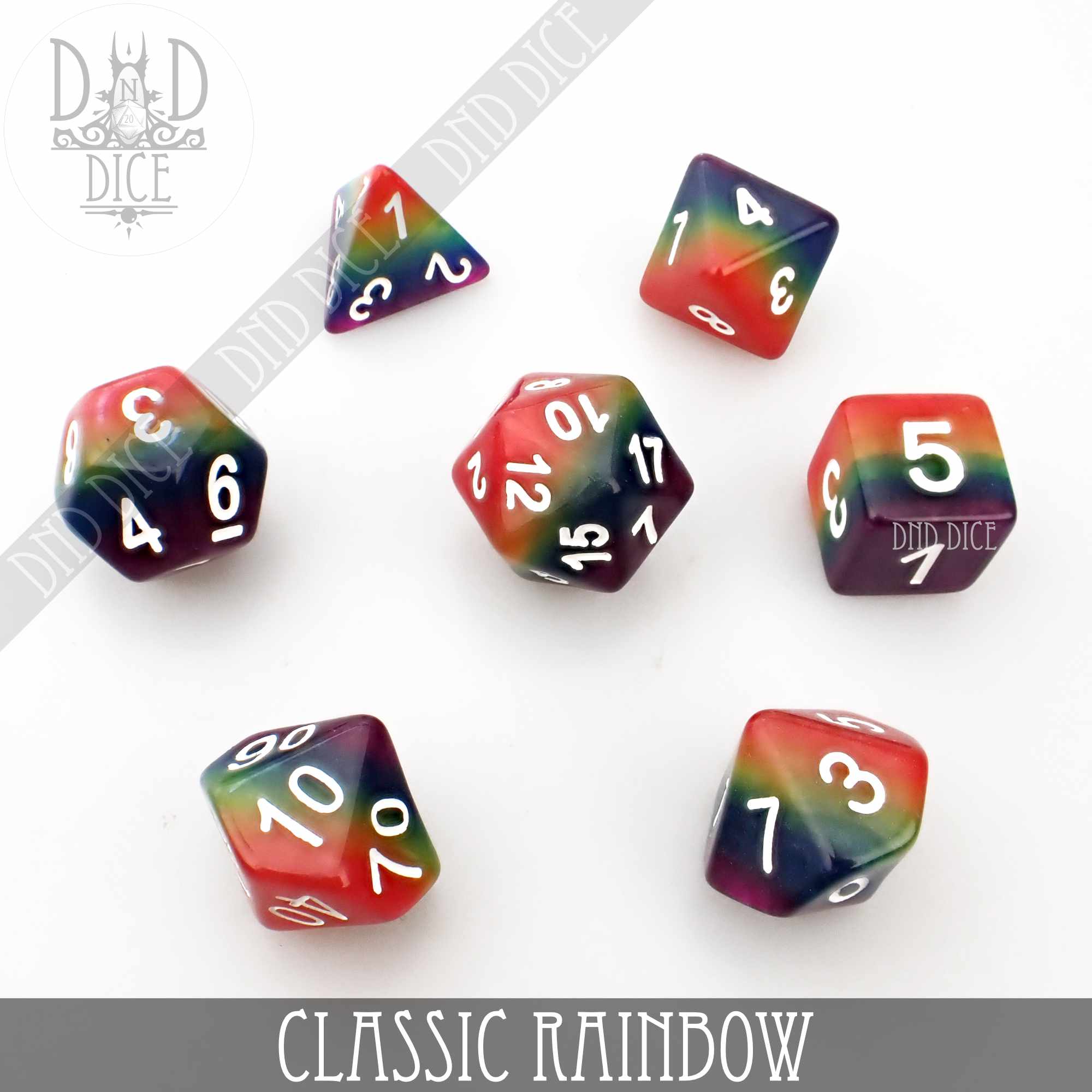 Classic Rainbow Dice Set - Image 3