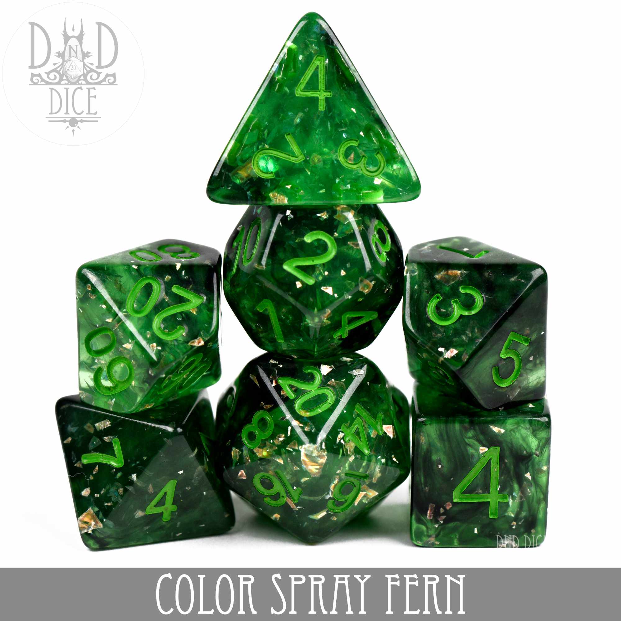 Color Spray Fern Dice Set - Image 2