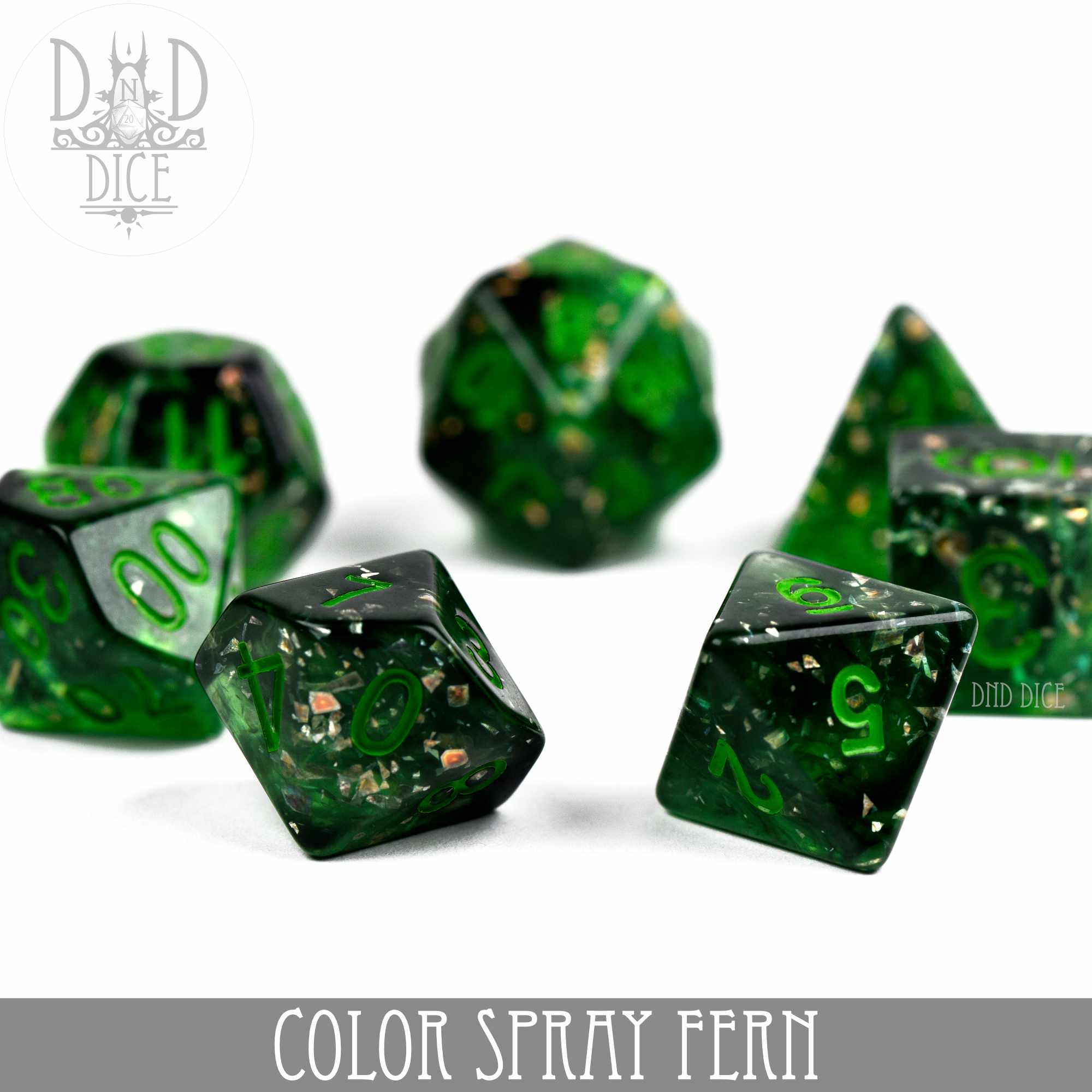 Color Spray Fern Dice Set - Image 3