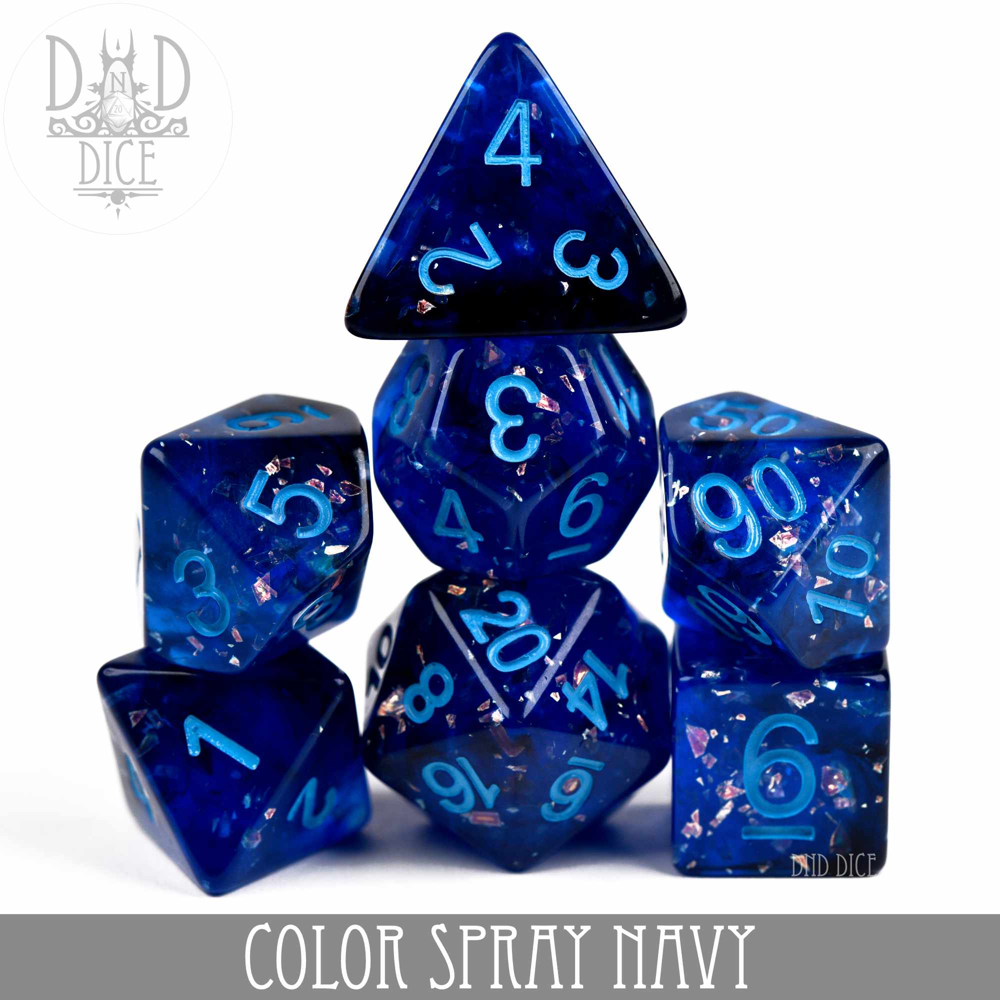 Color Spray Navy Dice Set - Image 2