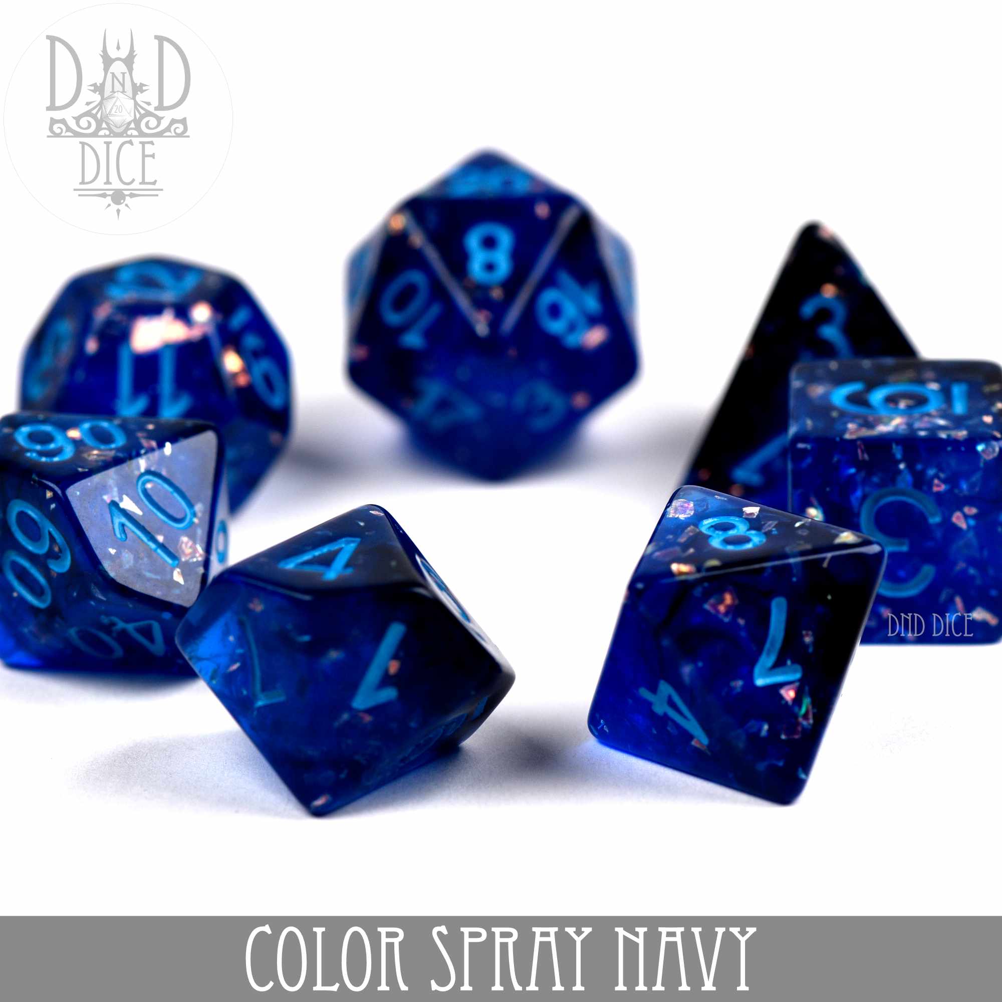 Color Spray Navy Dice Set - Image 3