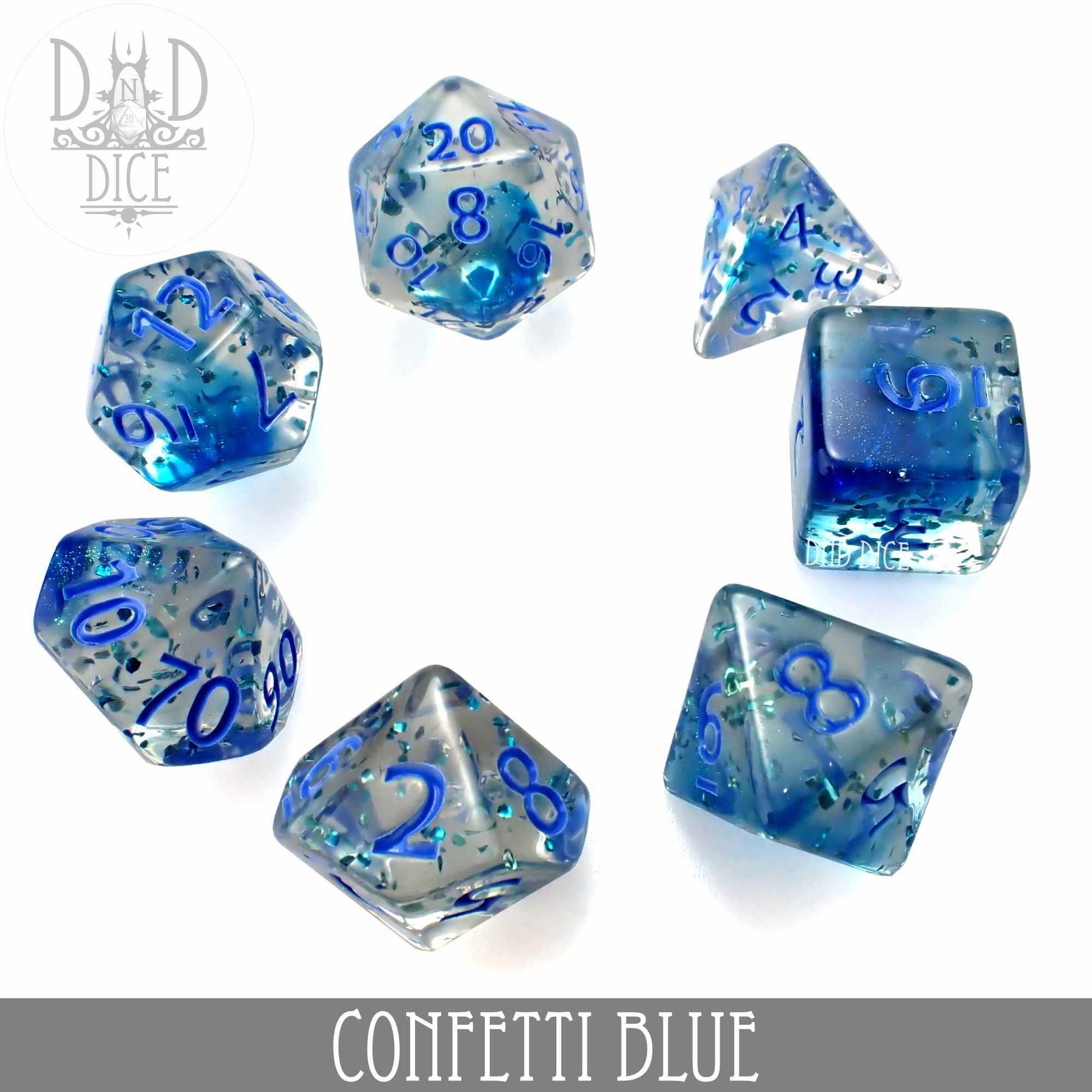 Confetti Blue Dice Set - Image 3