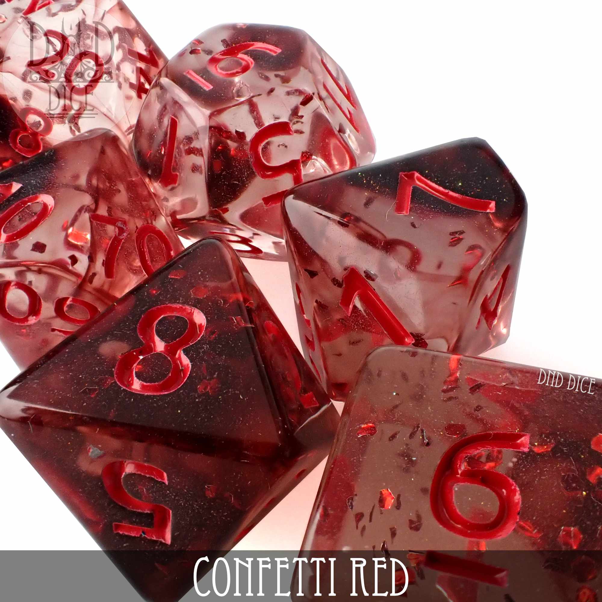 Confetti Red Dice Set - Image 2