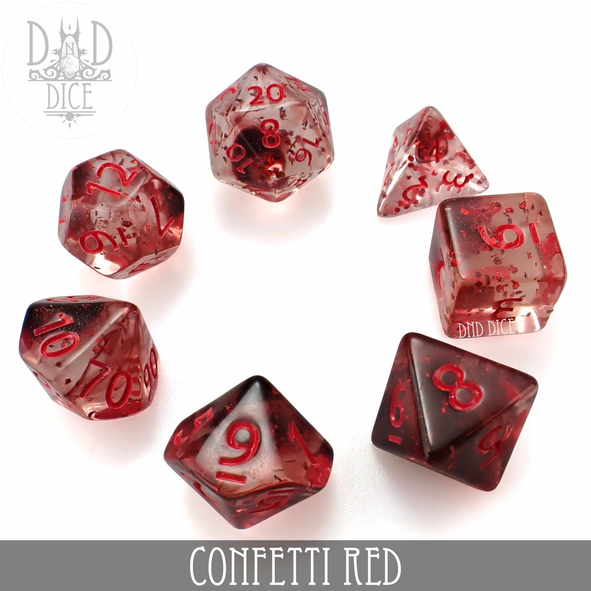 Confetti Red Dice Set - Image 3
