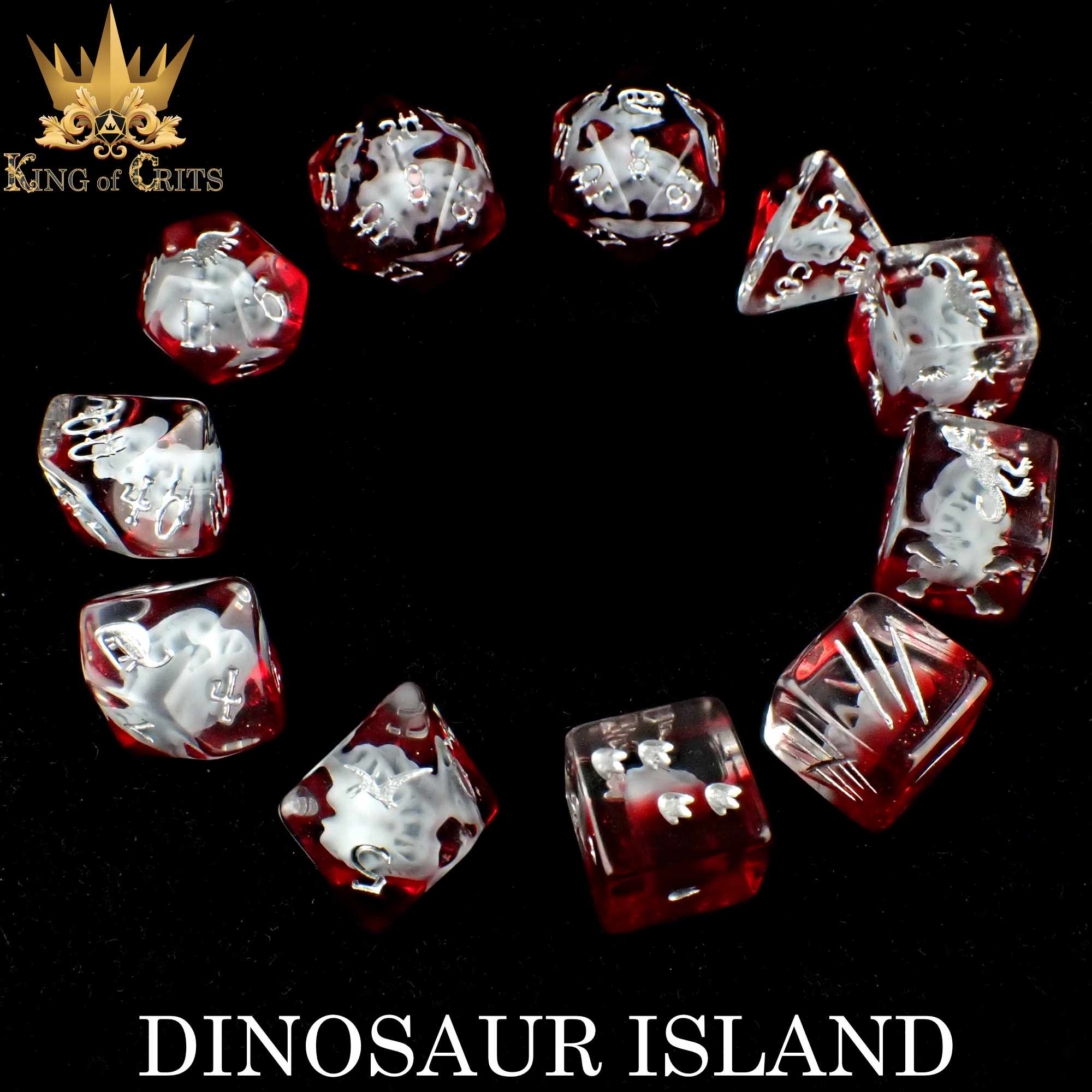 Dinosaur Island 11 Dice Set - Image 3