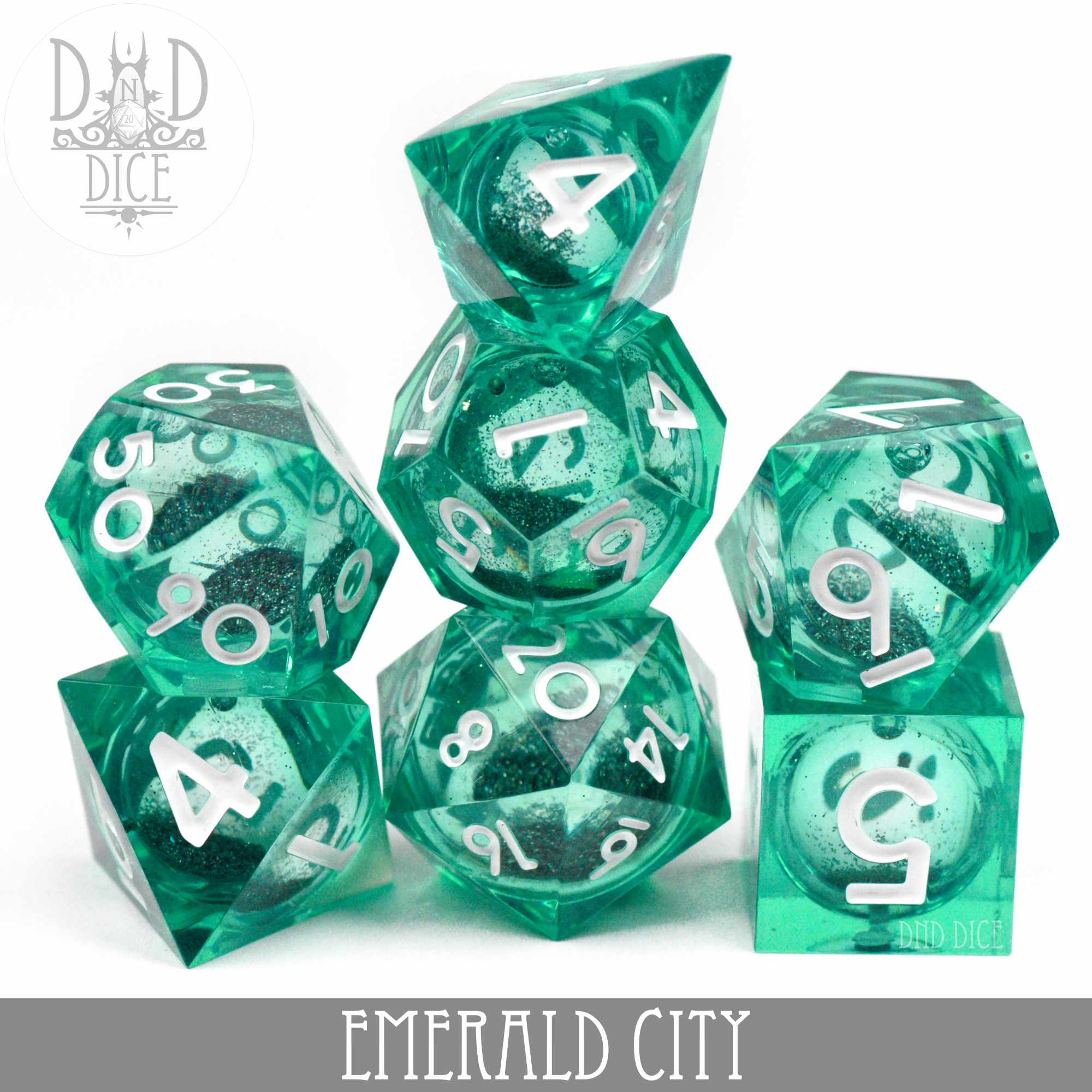 Emerald City Liquid Core Dice Set - Image 2