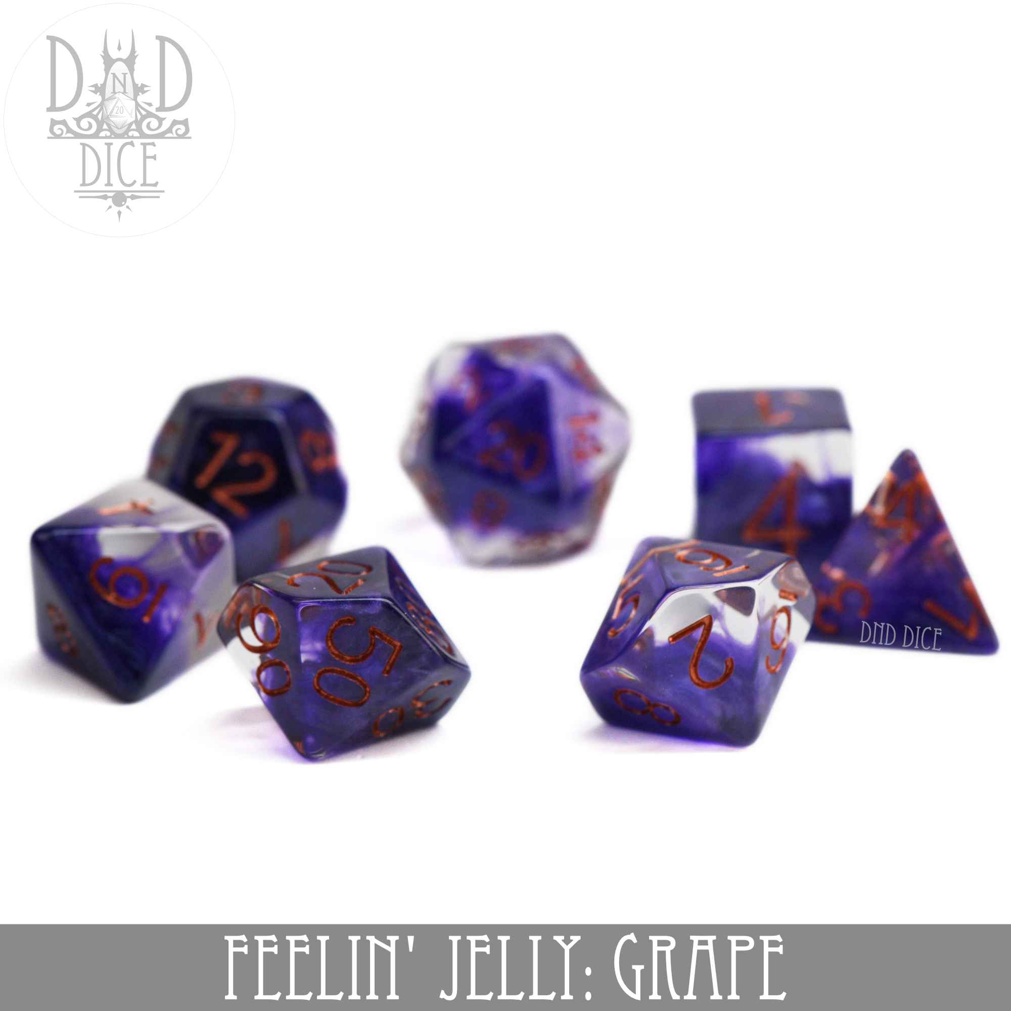 Feelin' Jelly: Grape Dice Set - Image 3