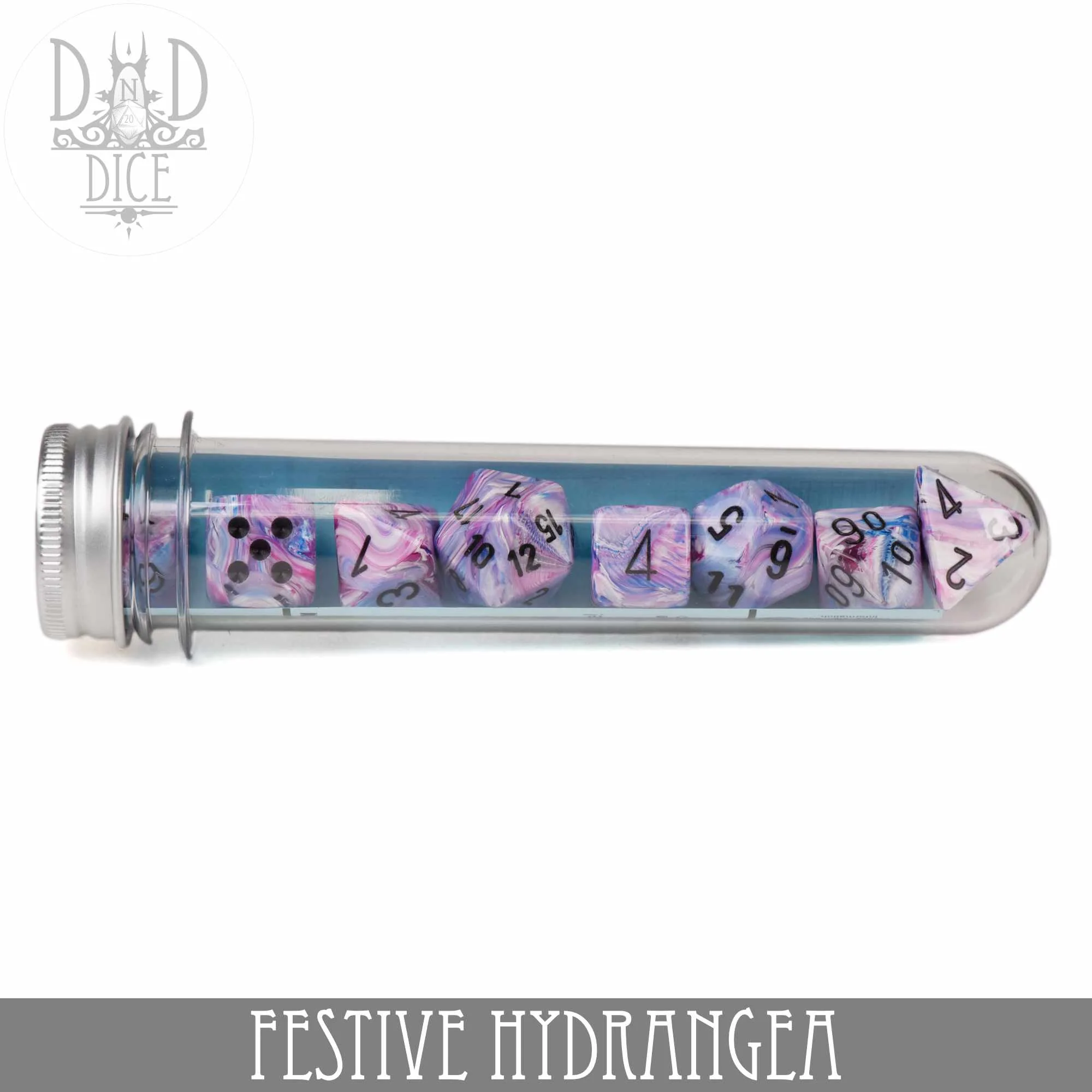 Festive Hydrangea 8 Dice Set - Image 4