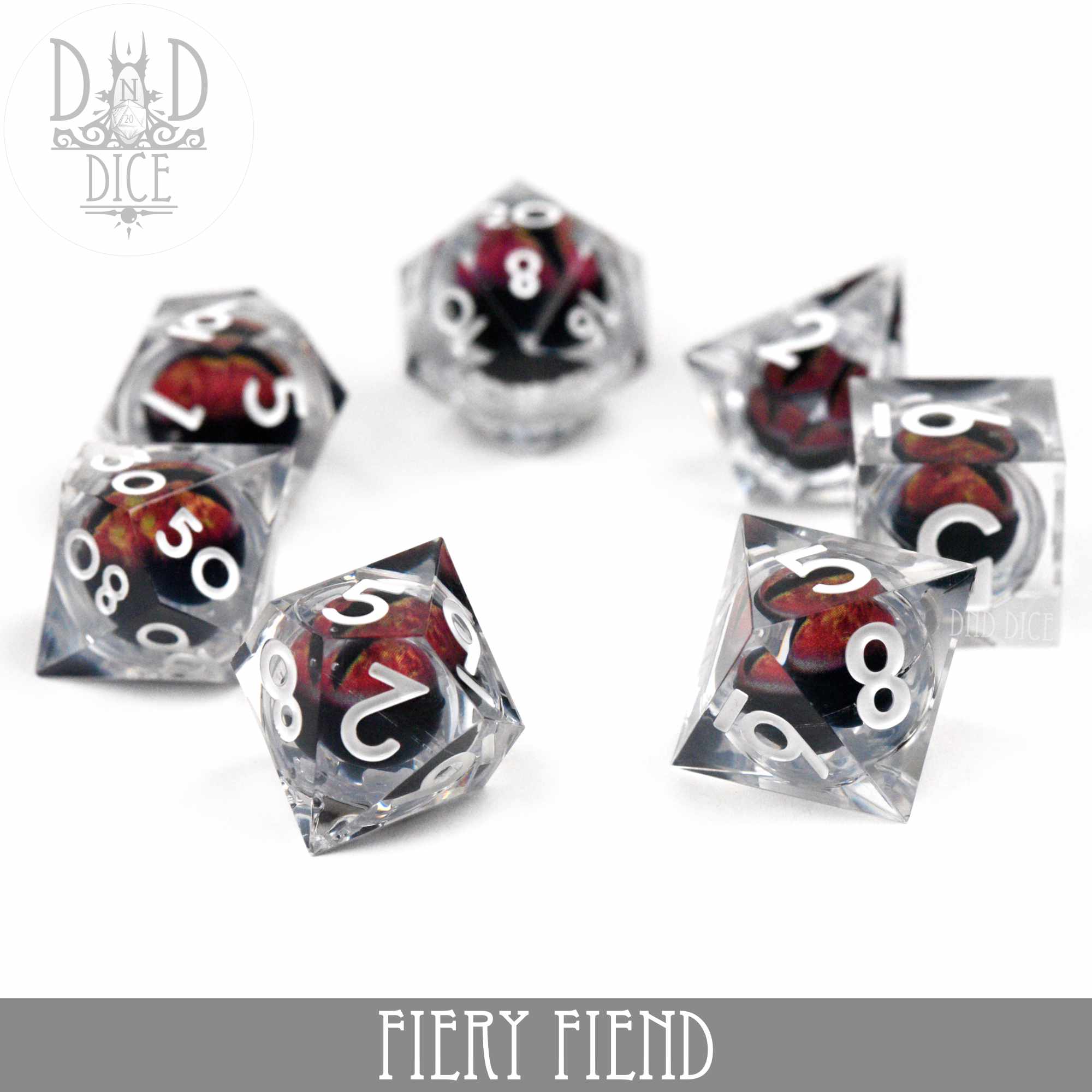 Fiery Fiend Liquid Core Dice Set - Image 3