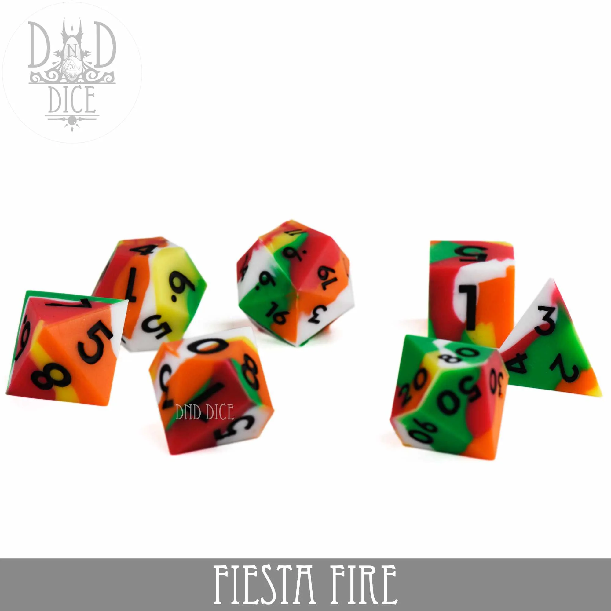 Fiesta Fire Silicone Dice Set - Image 3