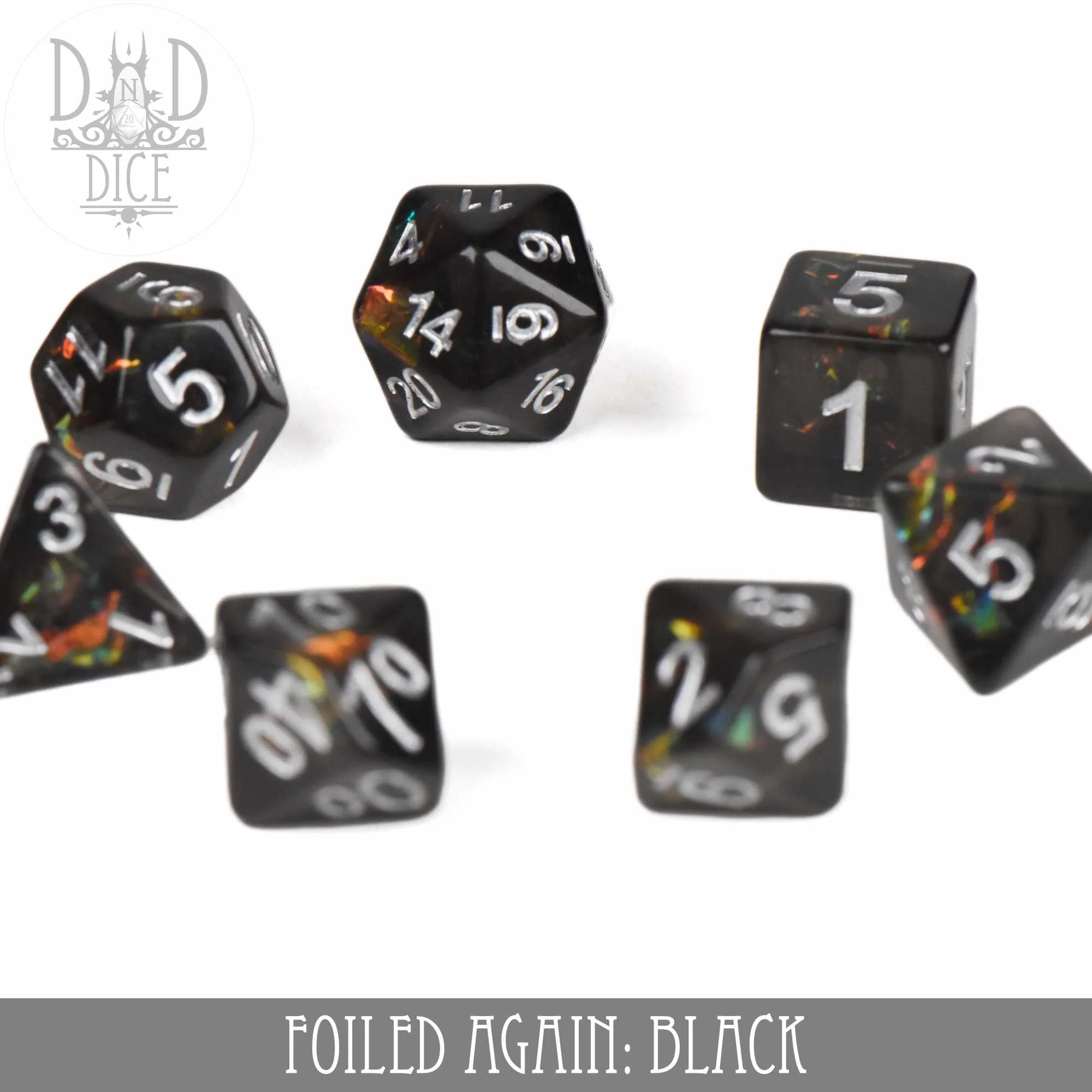 Foiled Again Black Dice Set - Image 2