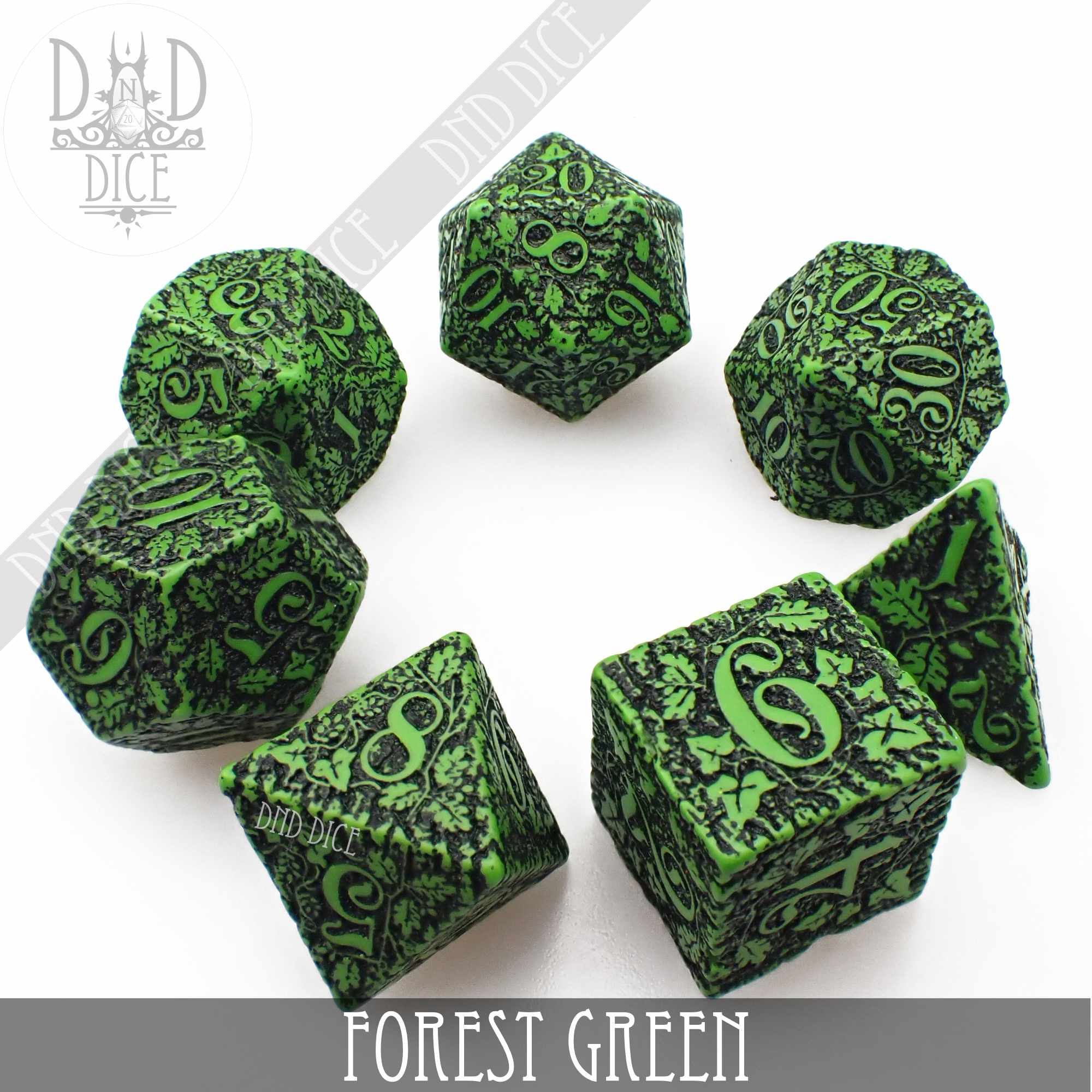 Forest Jungle Green Dice Set - Image 3
