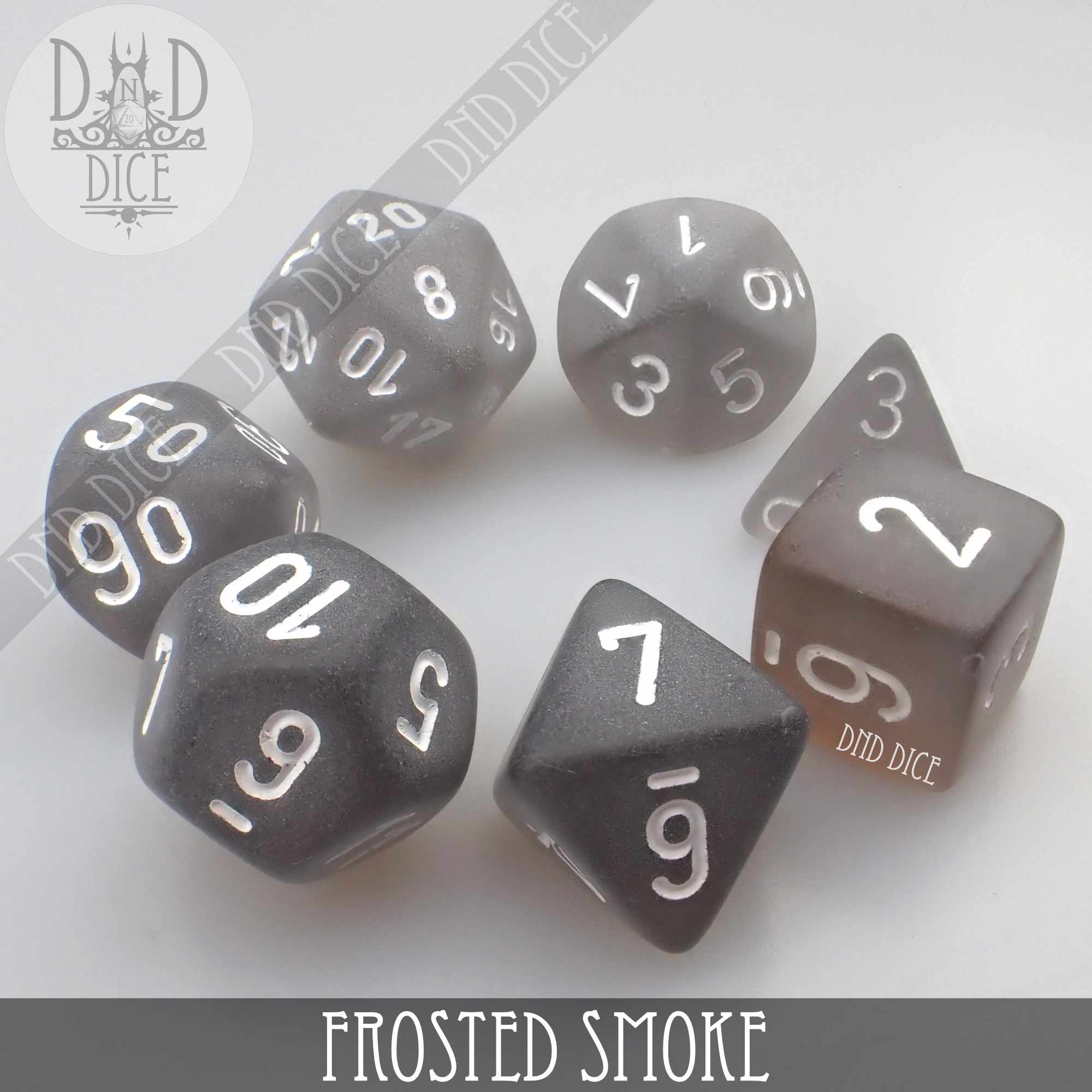 Frosted Smoke Dice Set - Image 3