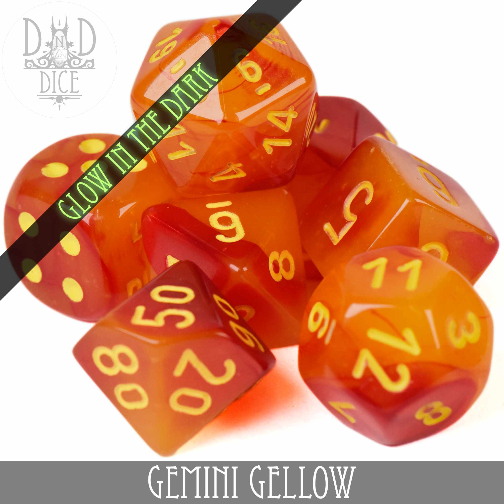 Gemini Gellow 8 Dice Set - Image 4