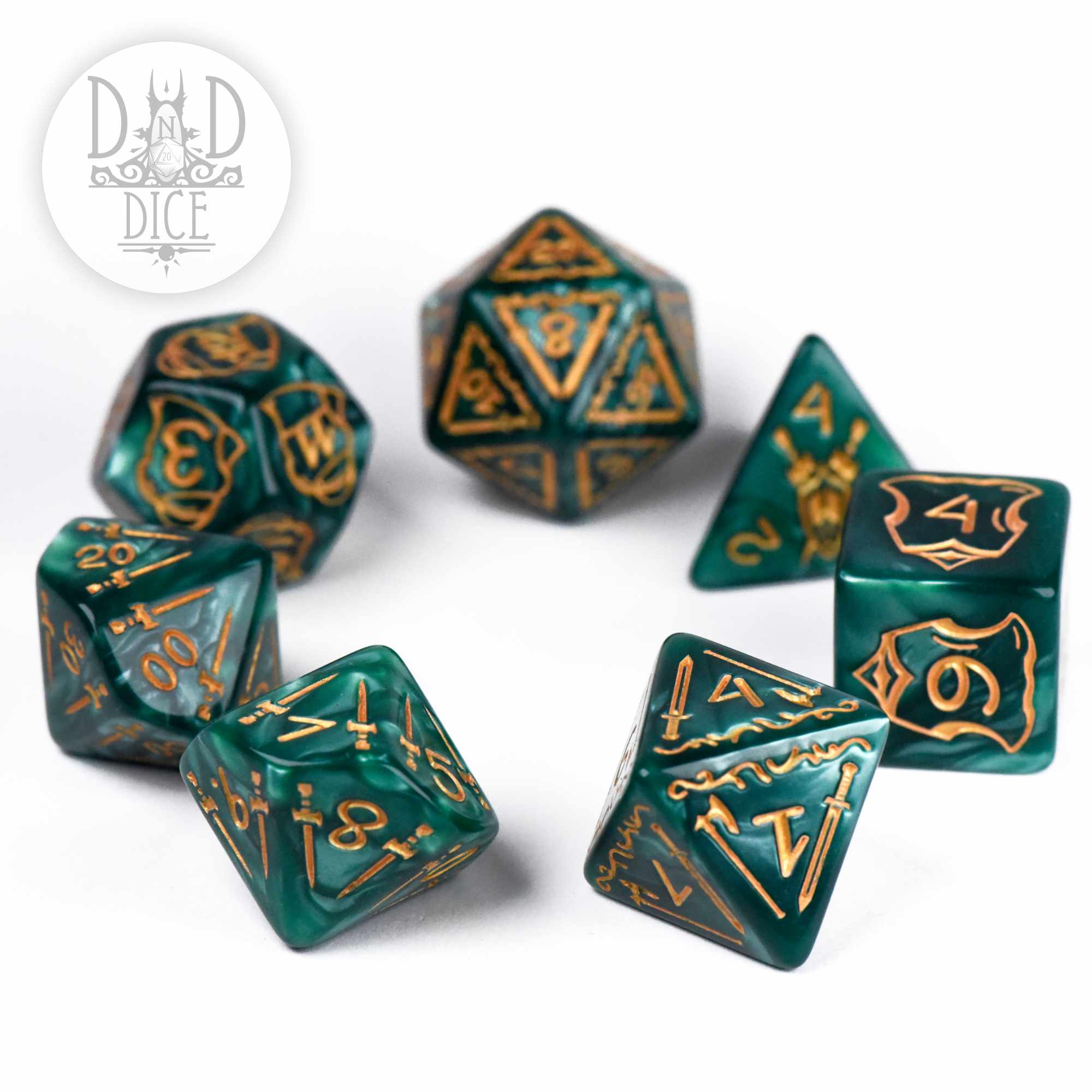 Giant Fighter Green Dice Set (Oversize) - Image 3