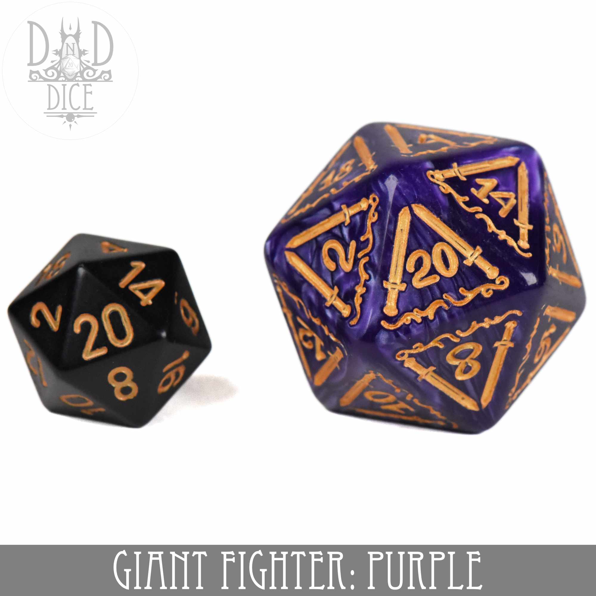 Giant Fighter Purple Dice Set (Oversize) - Image 4