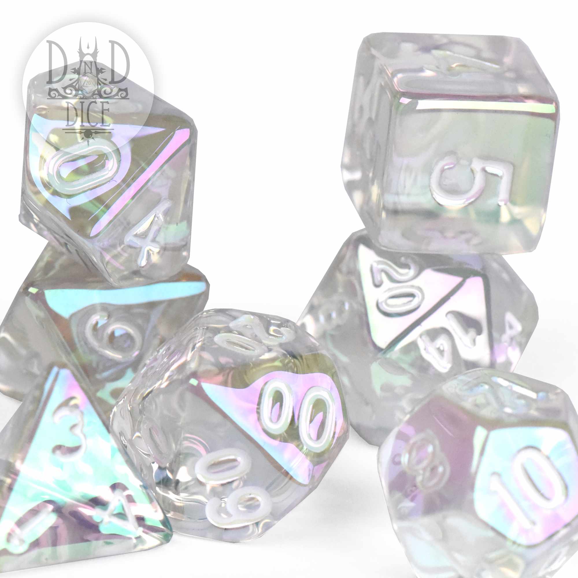 Glamoured Clear Dice Set - Image 2