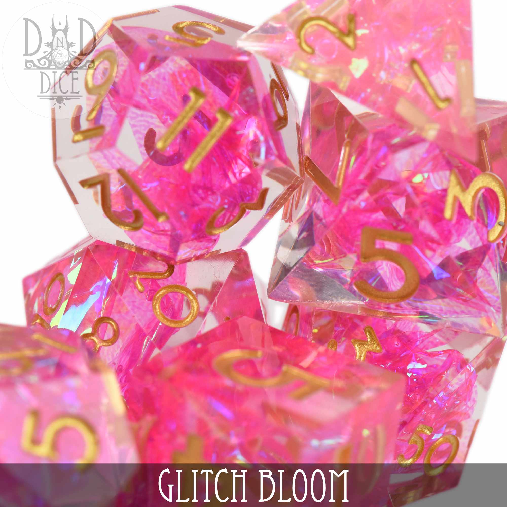 Glitch Bloom Handmade Dice Set - Image 2