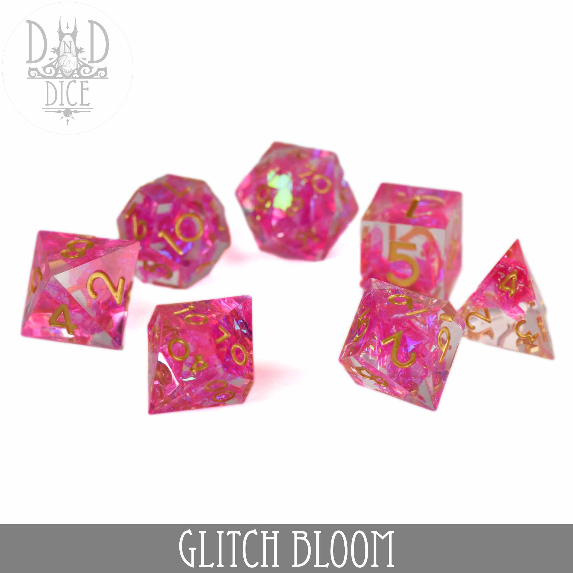 Glitch Bloom Handmade Dice Set - Image 3