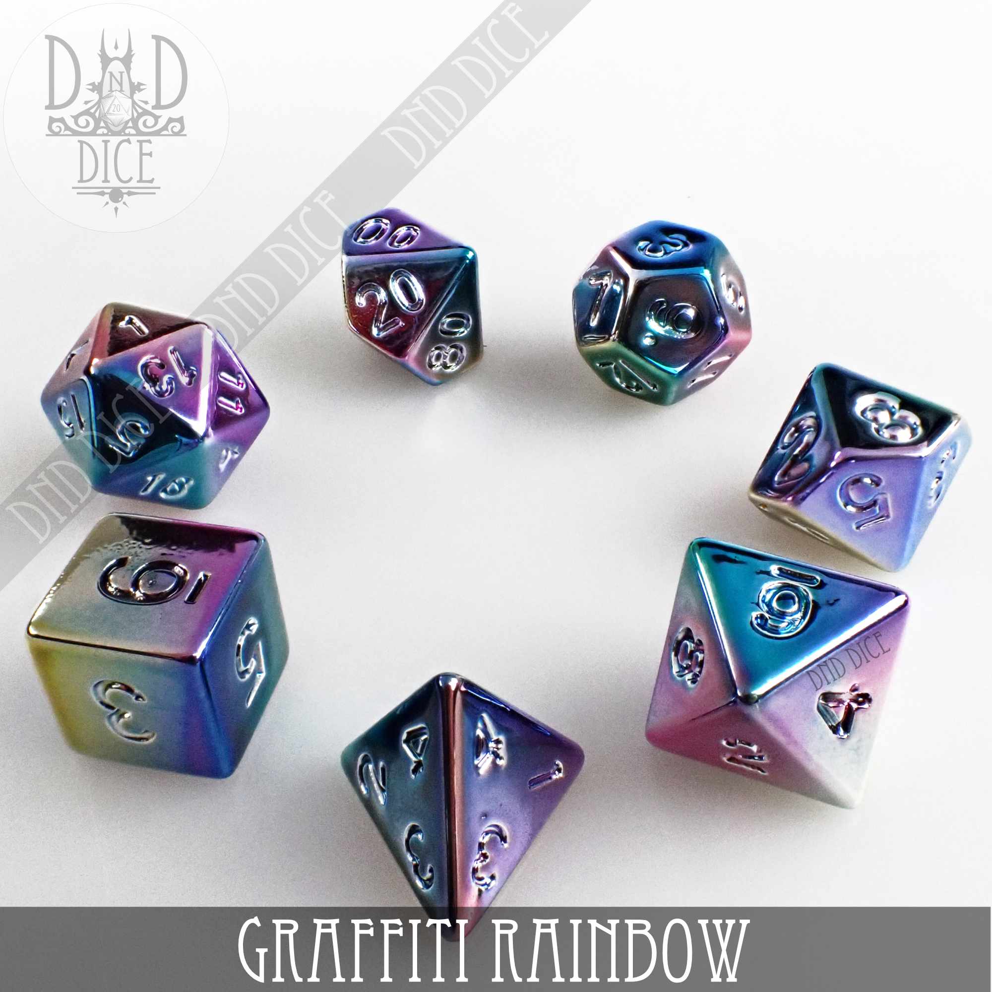 Graffiti Rainbow Dice Set - Image 3