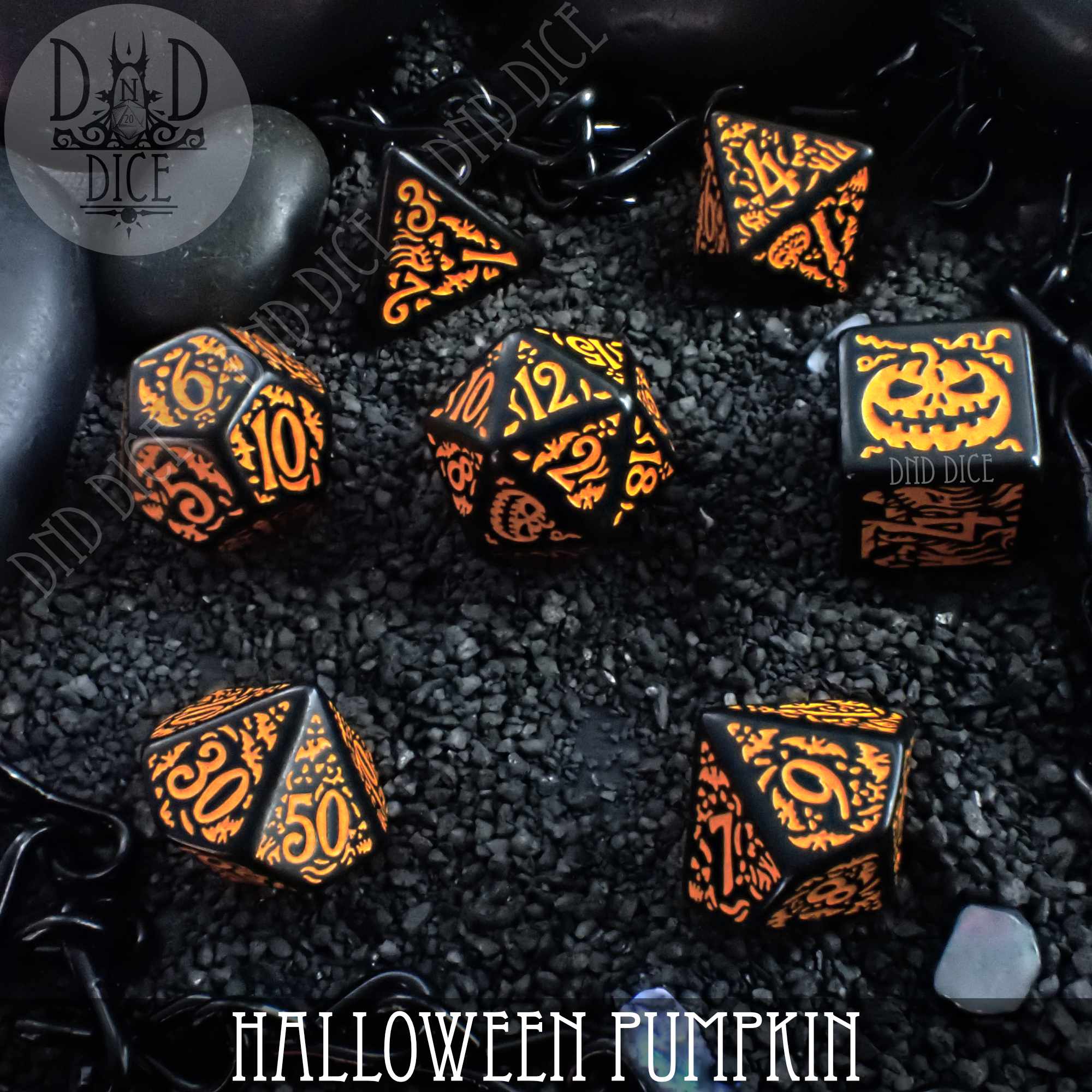 Halloween Pumpkin Dice Set - Image 3
