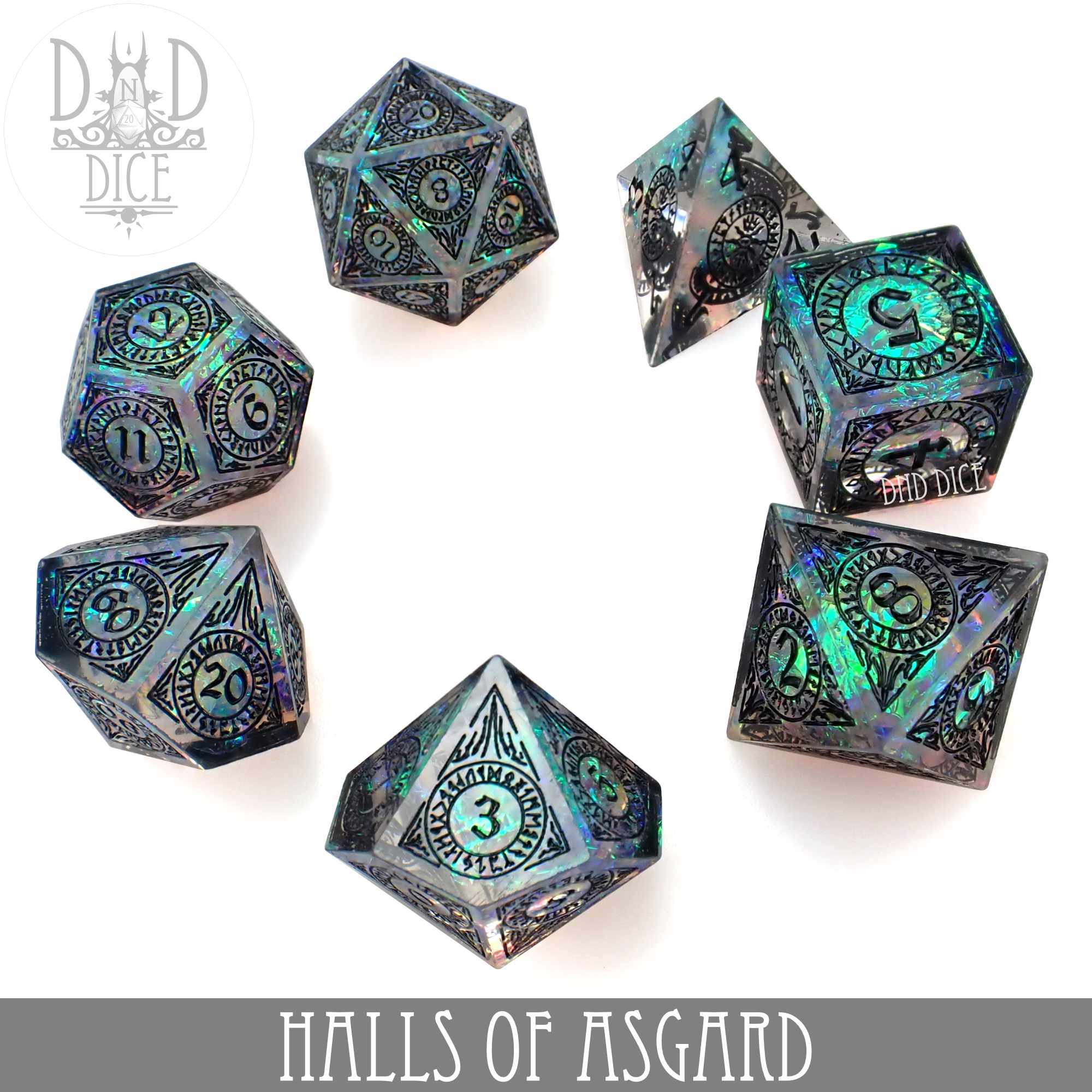 Halls of Asgard Handmade Dice Set - Image 3