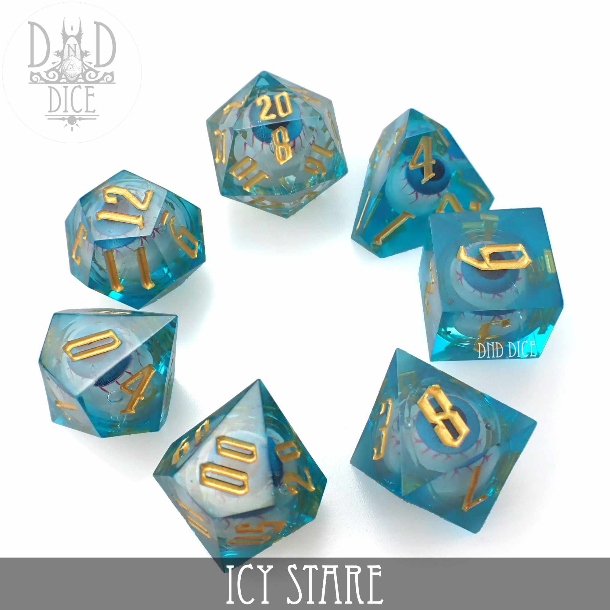 Icy Stare Liquid Core Dice Set - Image 3