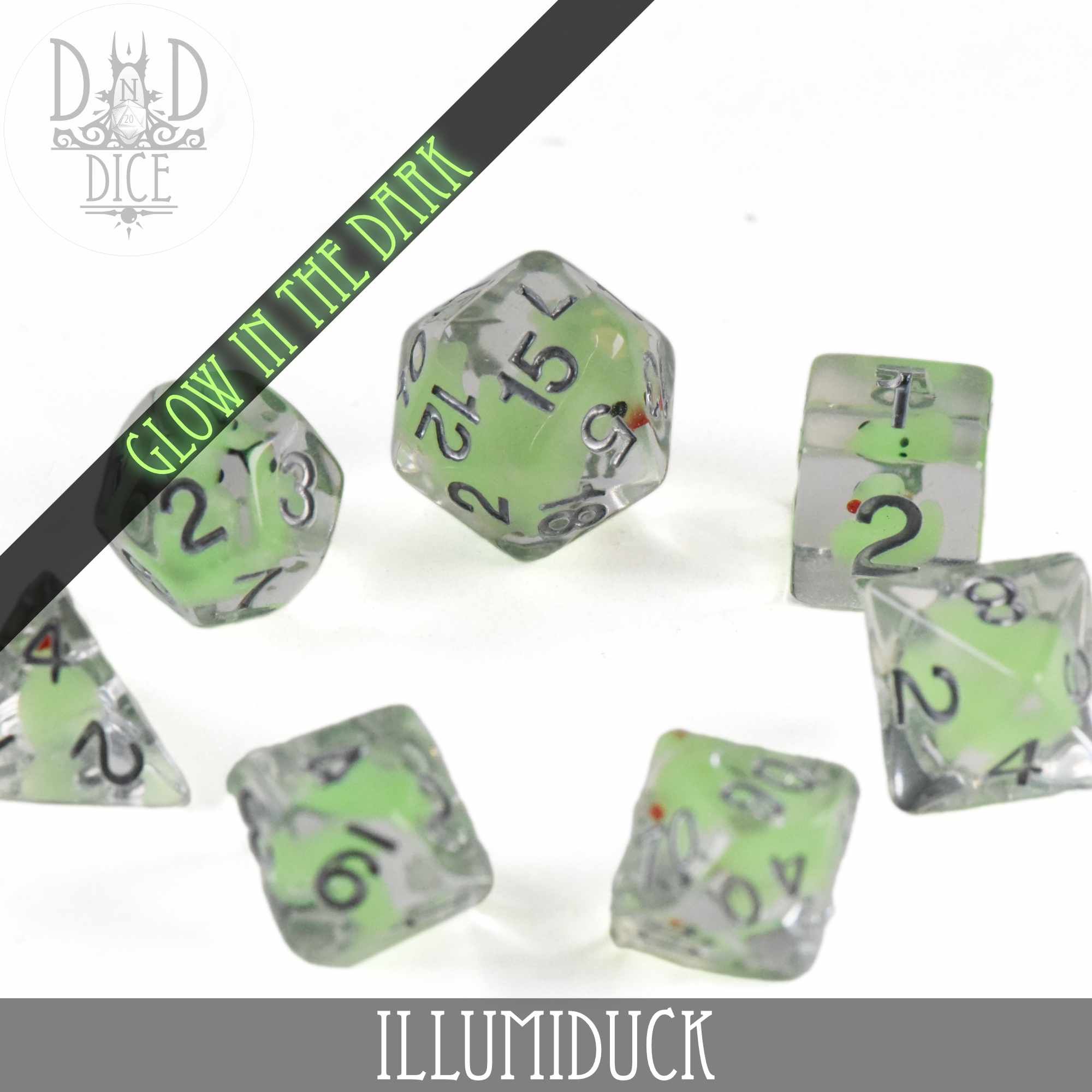 Illumiduck Glow in the Dark Dice Set - Image 2