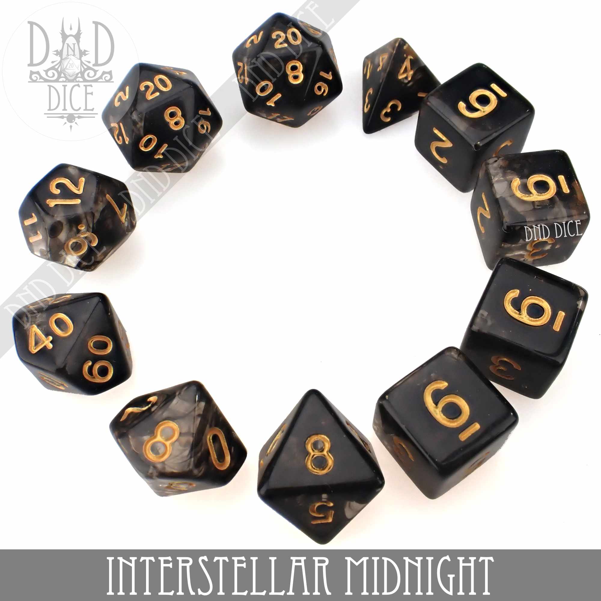 Interstellar Midnight 7 or 11 Dice Set - Image 3