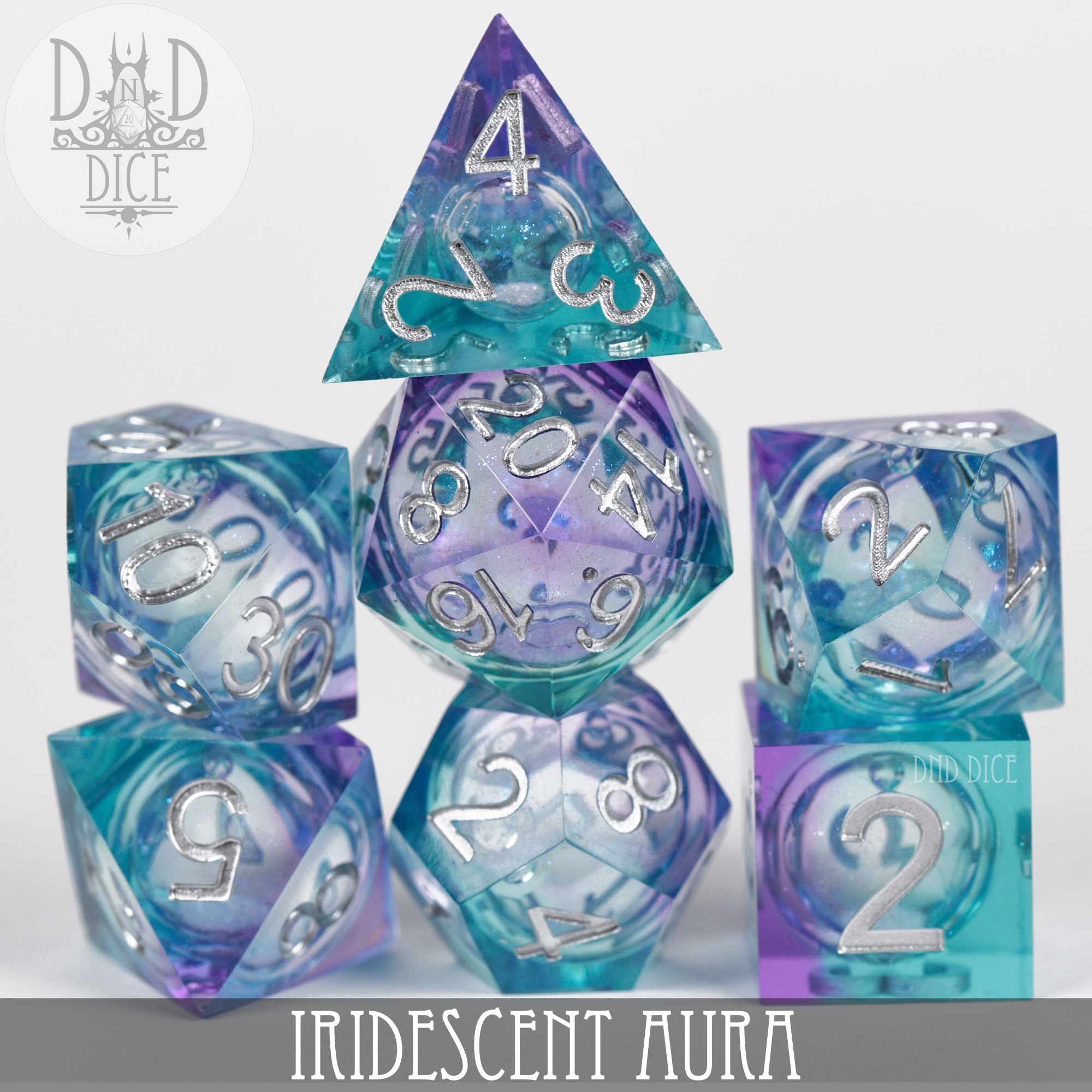 Iridescent Aura Liquid Core Dice Set - Image 2