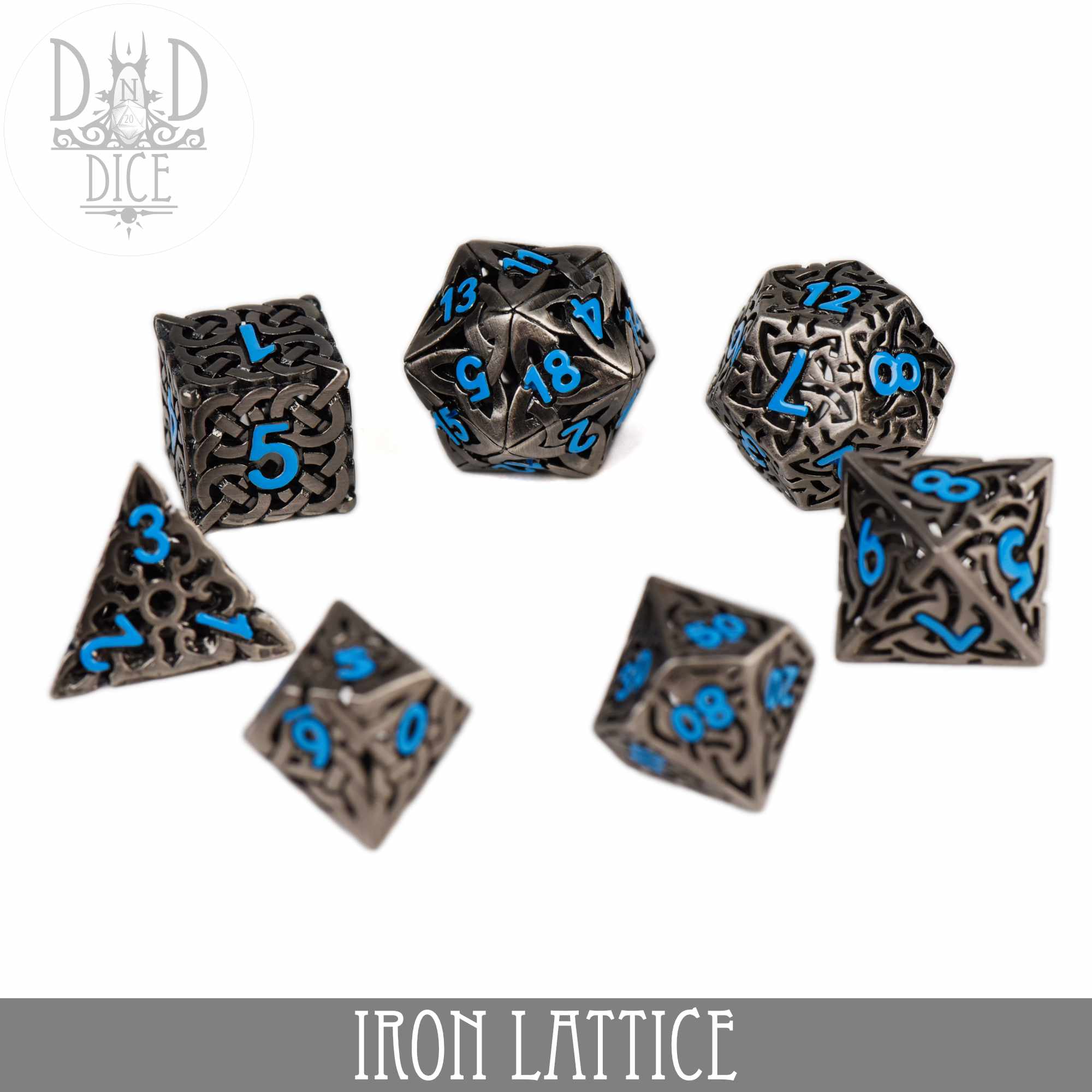 Iron Lattice Metal Dice Set (Gift Box) - Image 3
